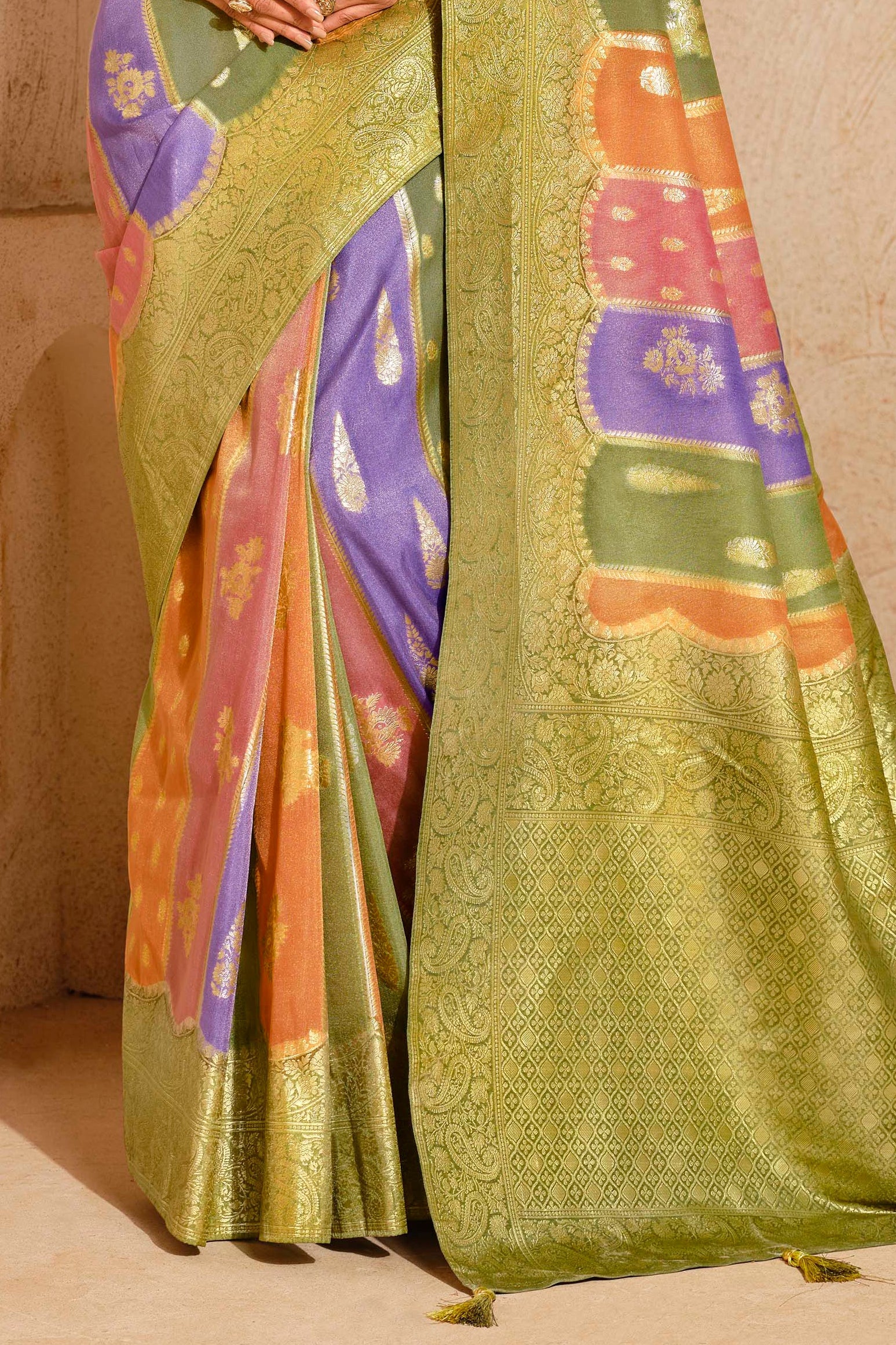 Multicolor Woven Banarasi Saree-ZB133953_4_SareeButa.com