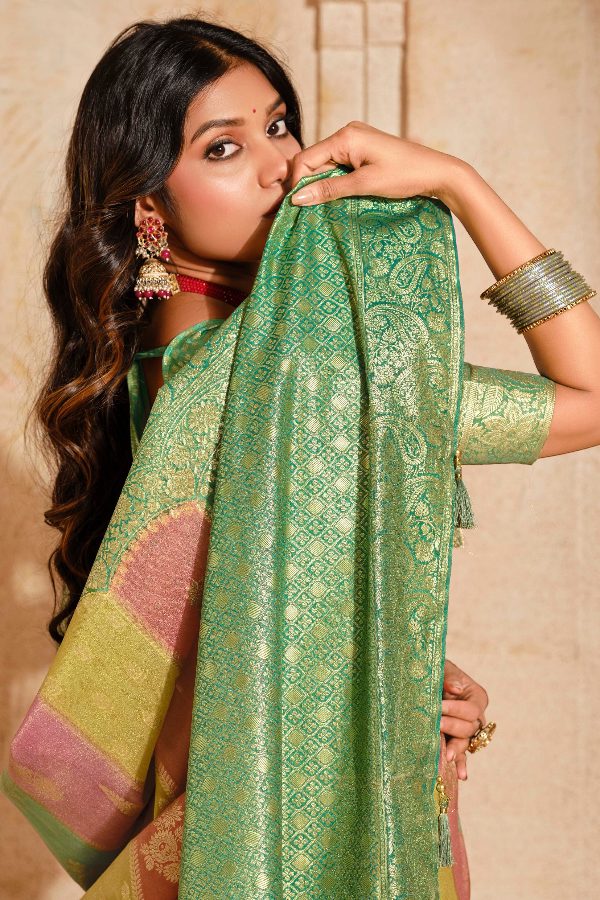 Multicolor Woven Banarasi Saree-ZB133954_3_SareeButa.com