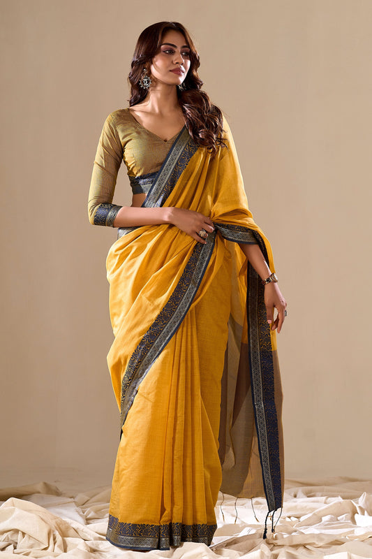 mustard-cotton-saree-zb131067_1_SareeButa.com