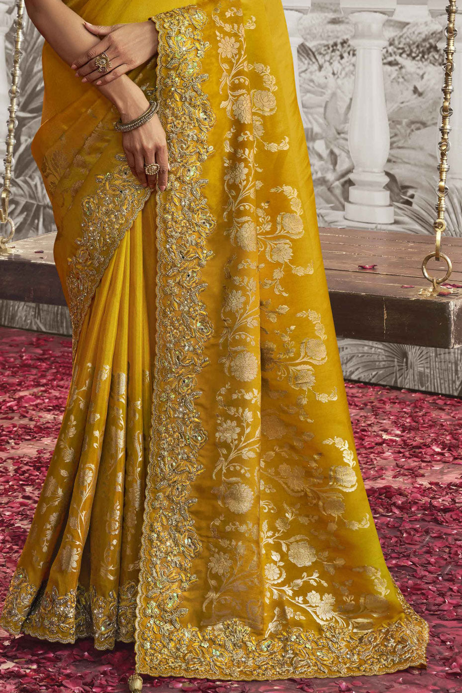 mustard-embroidered-viscose-saree-zb131108_4_SareeButa.com