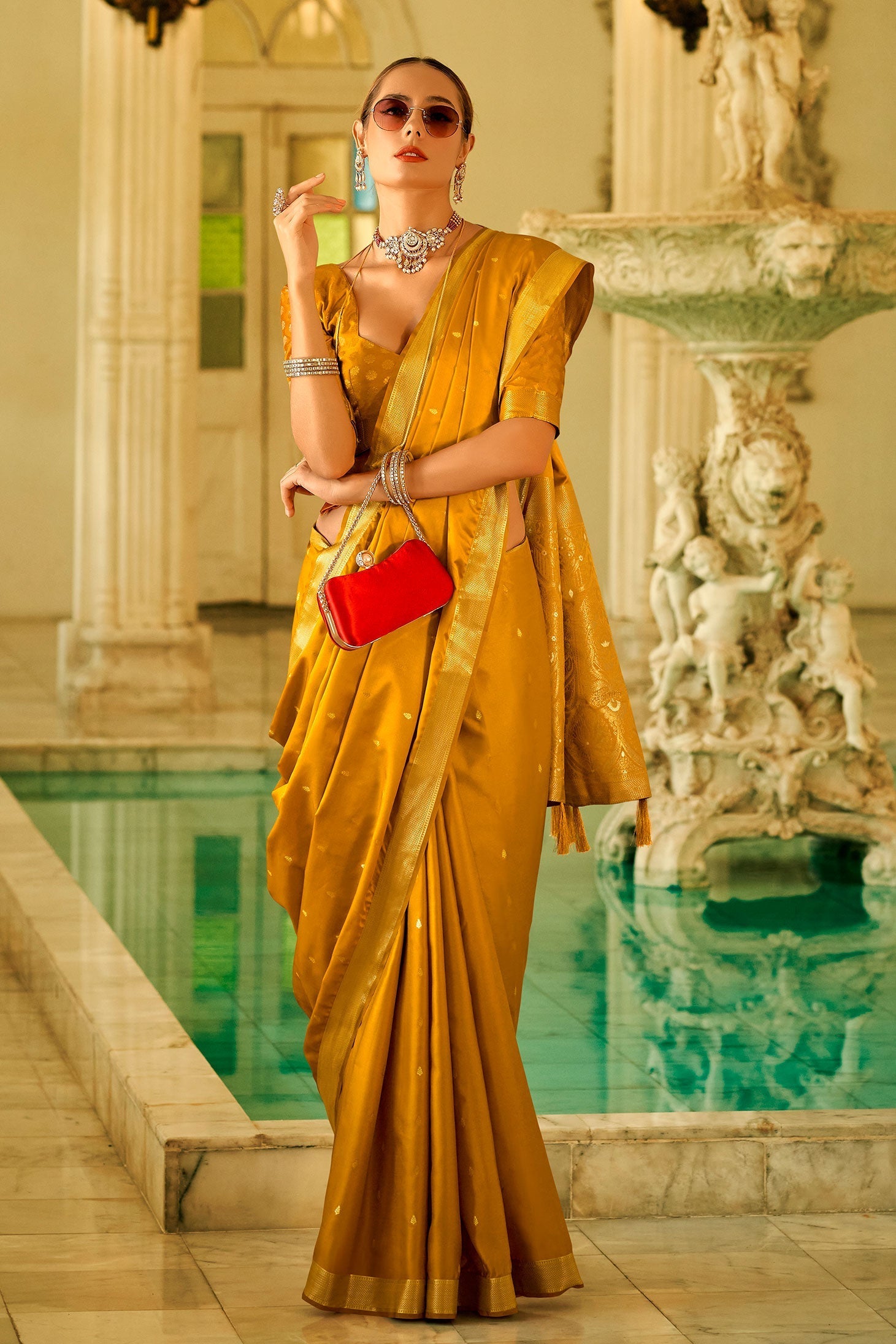 mustard-woven-satin-silk-saree-zb131196_4_SareeButa.com