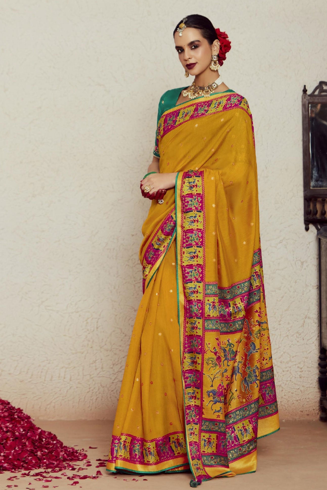 mustard-yellow-brasso-silk-saree-zb131697_1_SareeButa.com