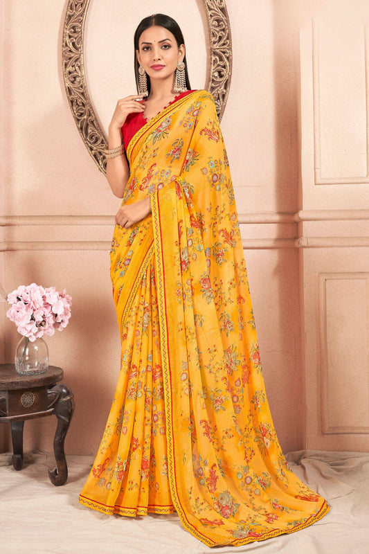 mustard-yellow-printed-chiffon-saree-zb131637_1_SareeButa.com