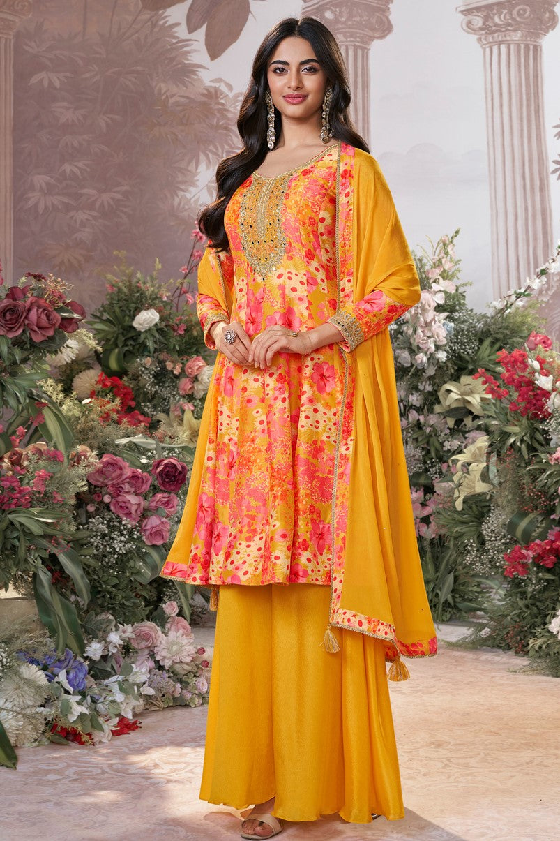Mustard Readymade Silk Sharara Suit-SS976_1_SareeButa.com