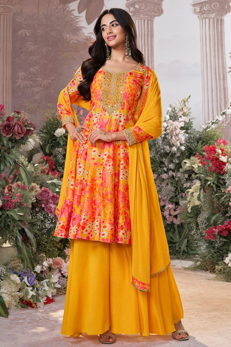 Mustard Readymade Silk Sharara Suit-SS976_5_SareeButa.com