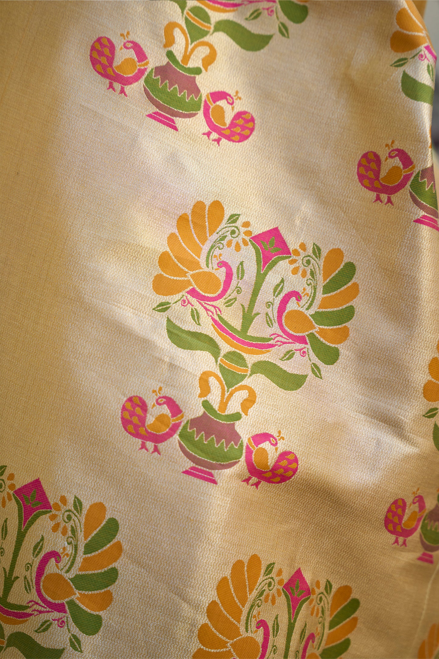 Mustard Woven Cotton Saree with Paithani Pallu-SAR12734_5_SareeButa.com