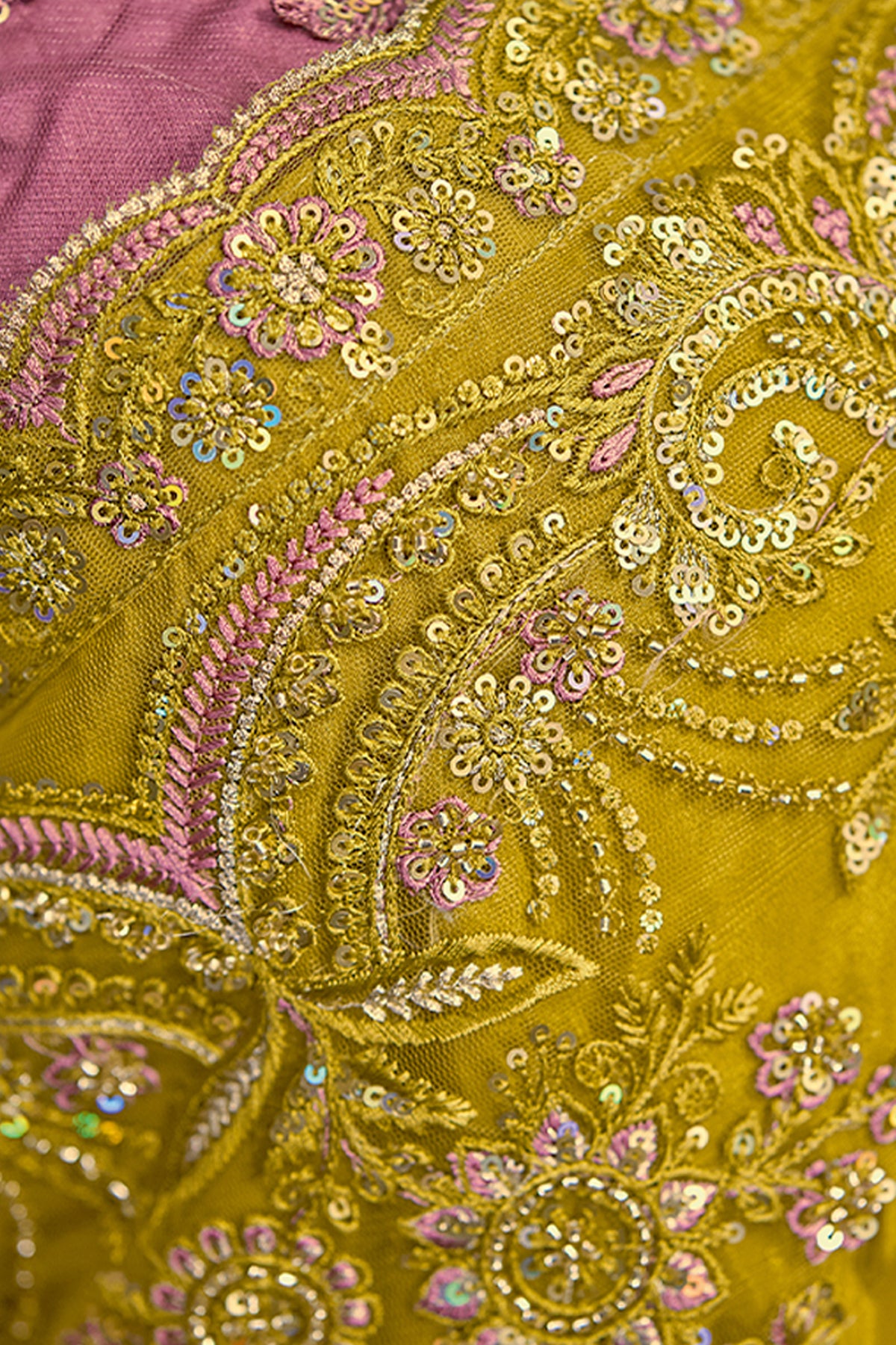 Mustard Yellow Embroidered Crepe Silk Saree-SAR13277_3_SareeButa.com