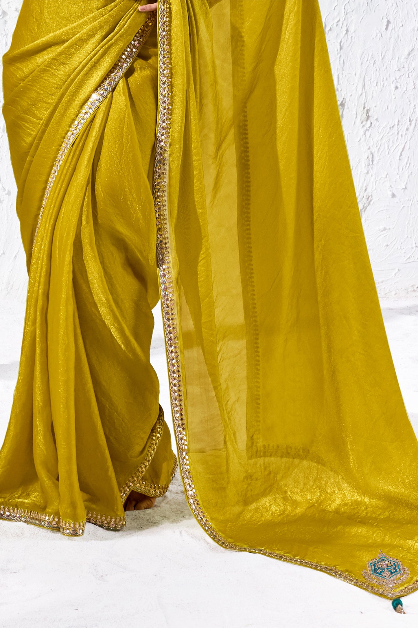 Mustard Yellow Embroidered Tissue Silk Saree-SAR13147_4_SareeButa.com