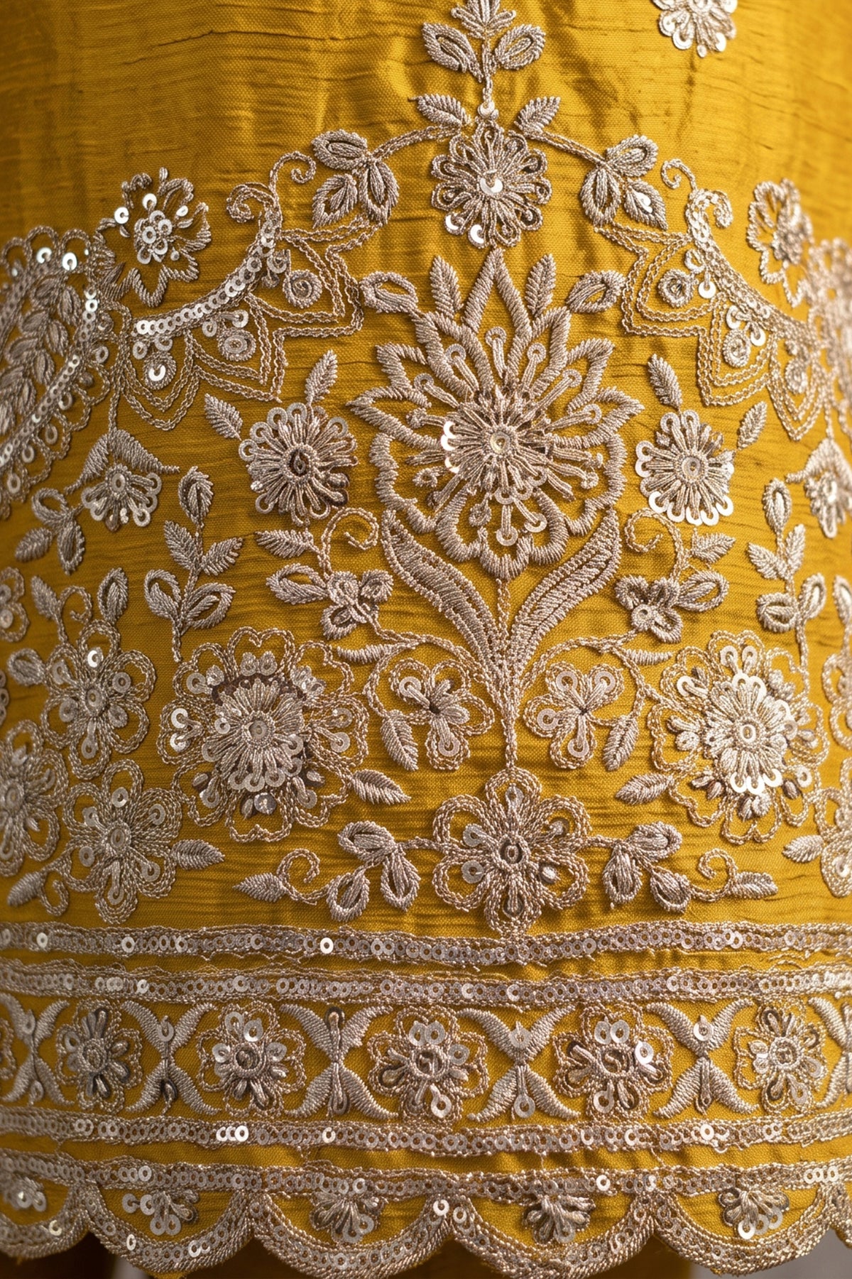 Mustard Yellow Readymade Embroidered Chinon Suit-SAR13555_3_SareeButa.com