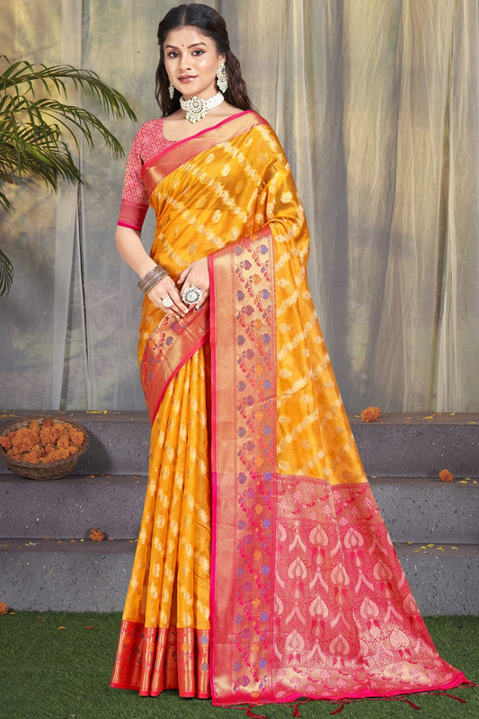 Mustard Yellow Silk Saree-ZB132945_1_SareeButa.com