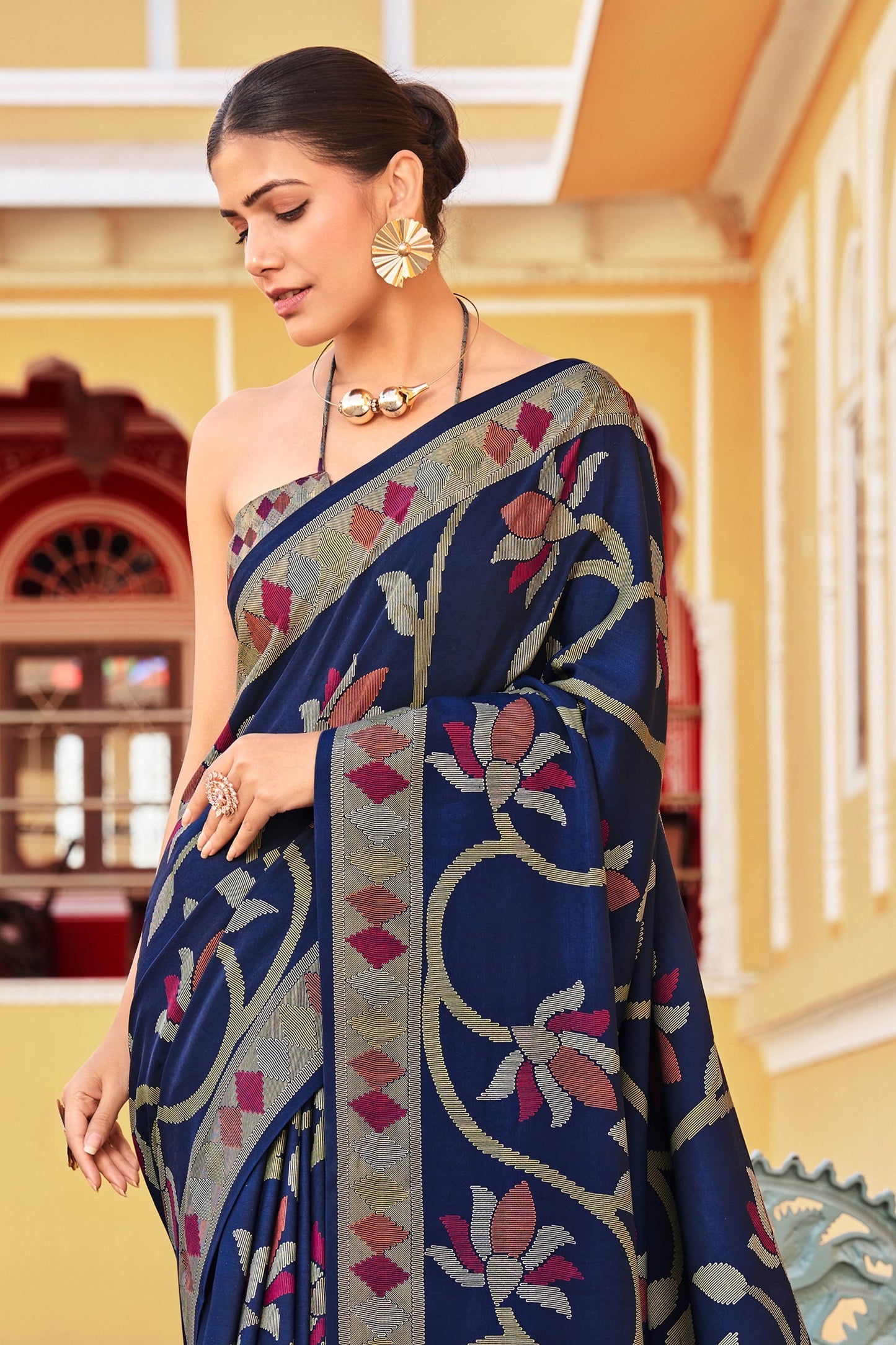 Navy Blue Silk Saree-SAR11321_3_SareeButa.com