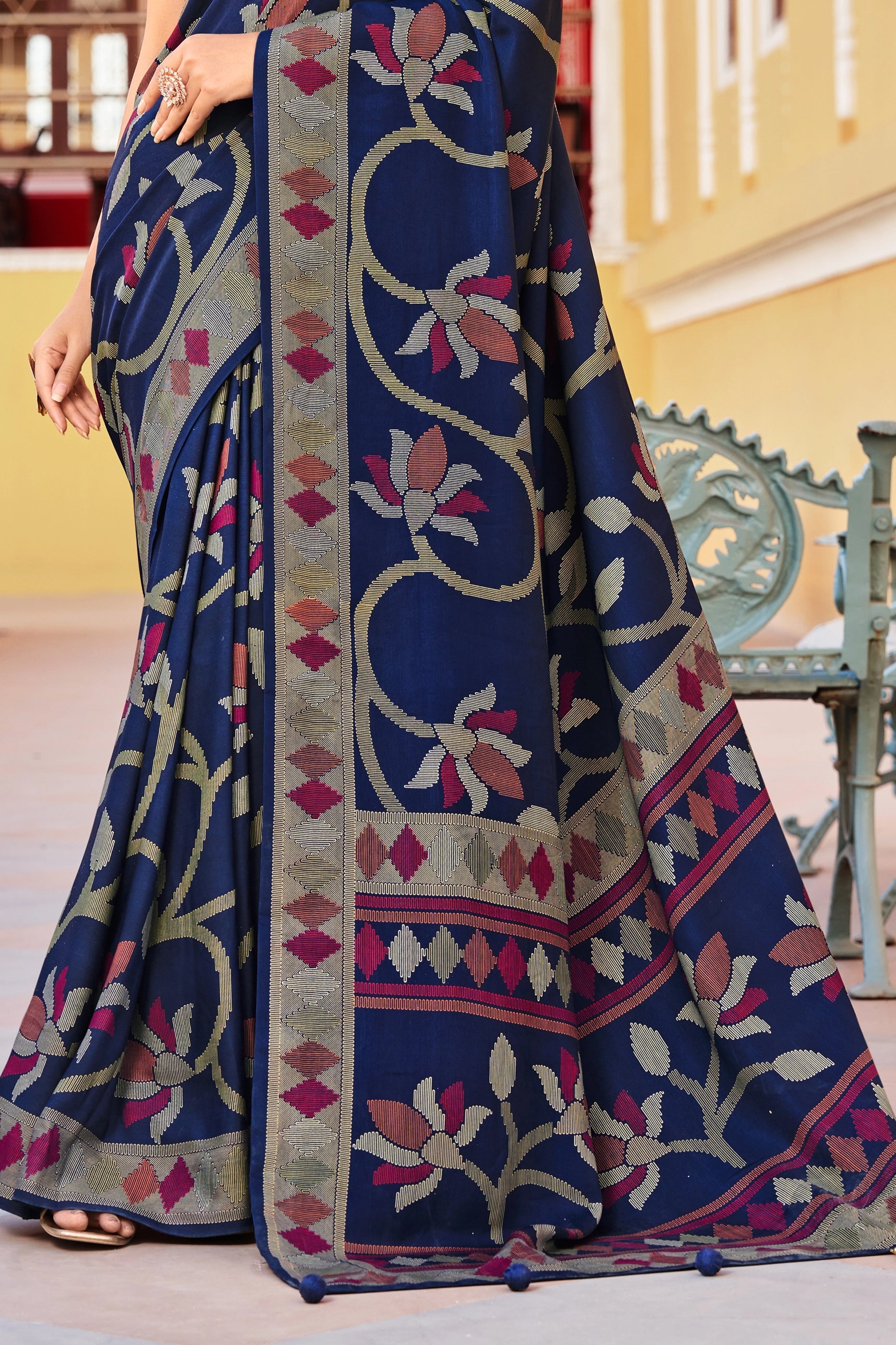 Navy Blue Silk Saree-SAR11321_4_SareeButa.com