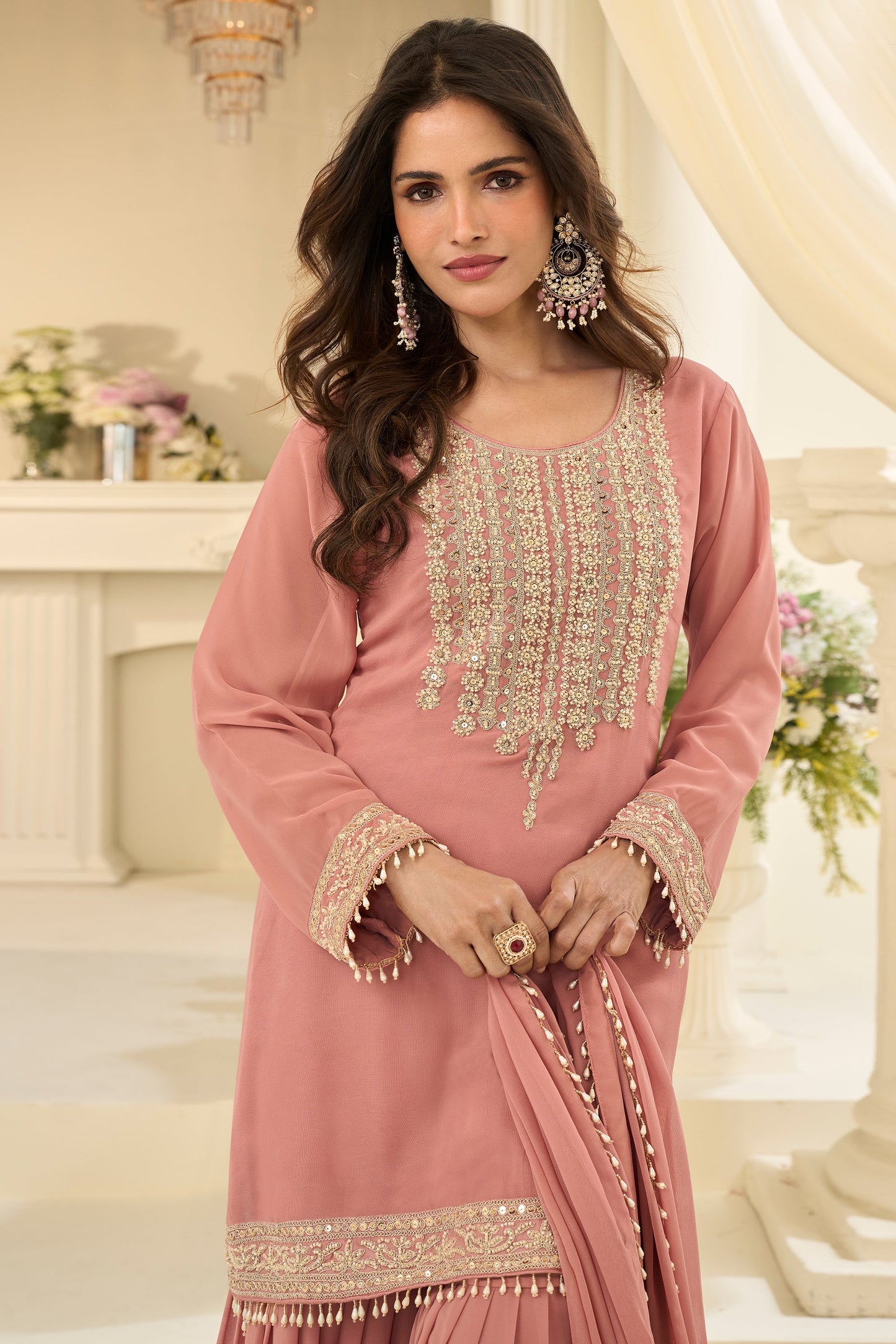 Nude Pink Readymade Georgette Sharara Suit-SAR12133_2_SareeButa.com