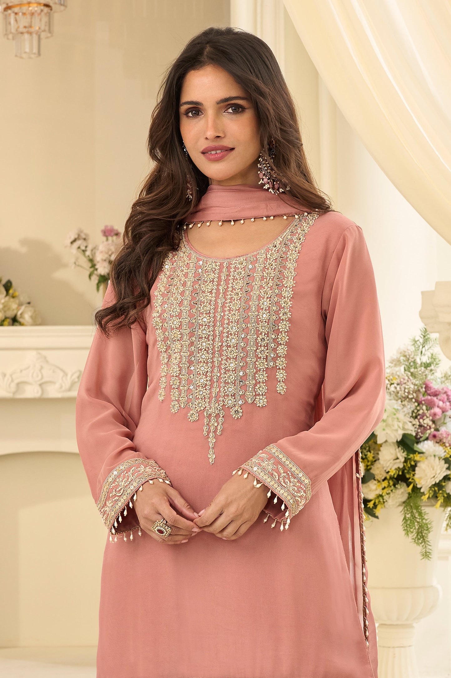 Nude Pink Readymade Georgette Sharara Suit-SAR12133_4_SareeButa.com