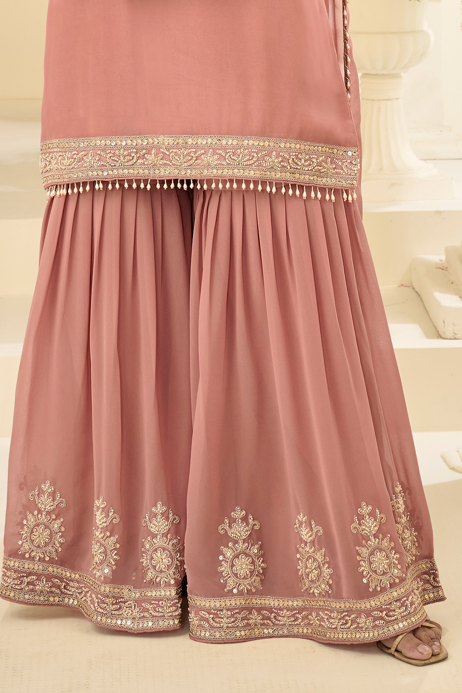 Nude Pink Readymade Georgette Sharara Suit-SAR12133_5_SareeButa.com