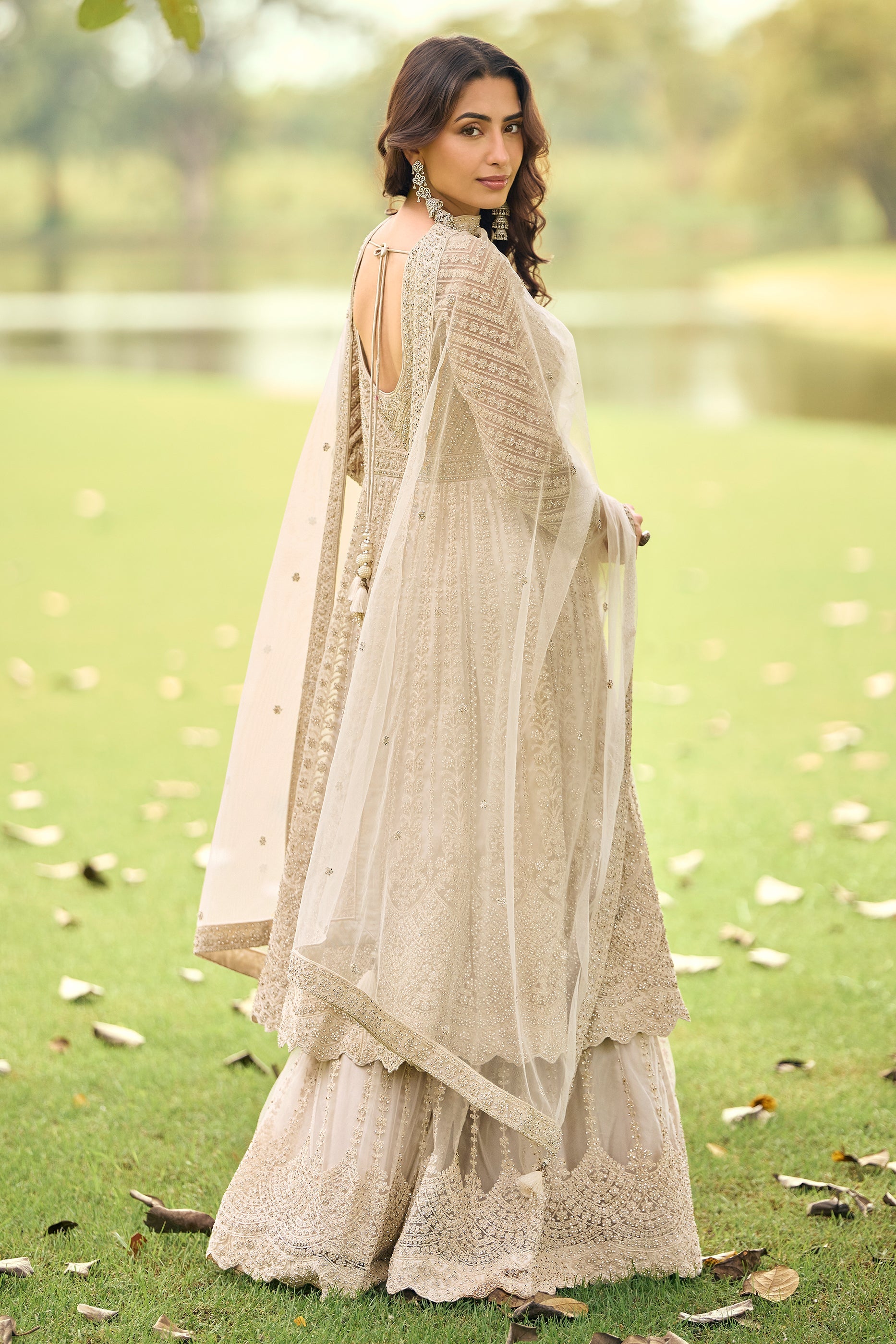 Nude Readymade Embroidered Net Suit-SAR11660_4_SareeButa.com