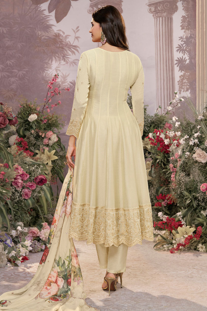 Off-White Readymade Silk Anarkali Suit-SS959_3_SareeButa.com