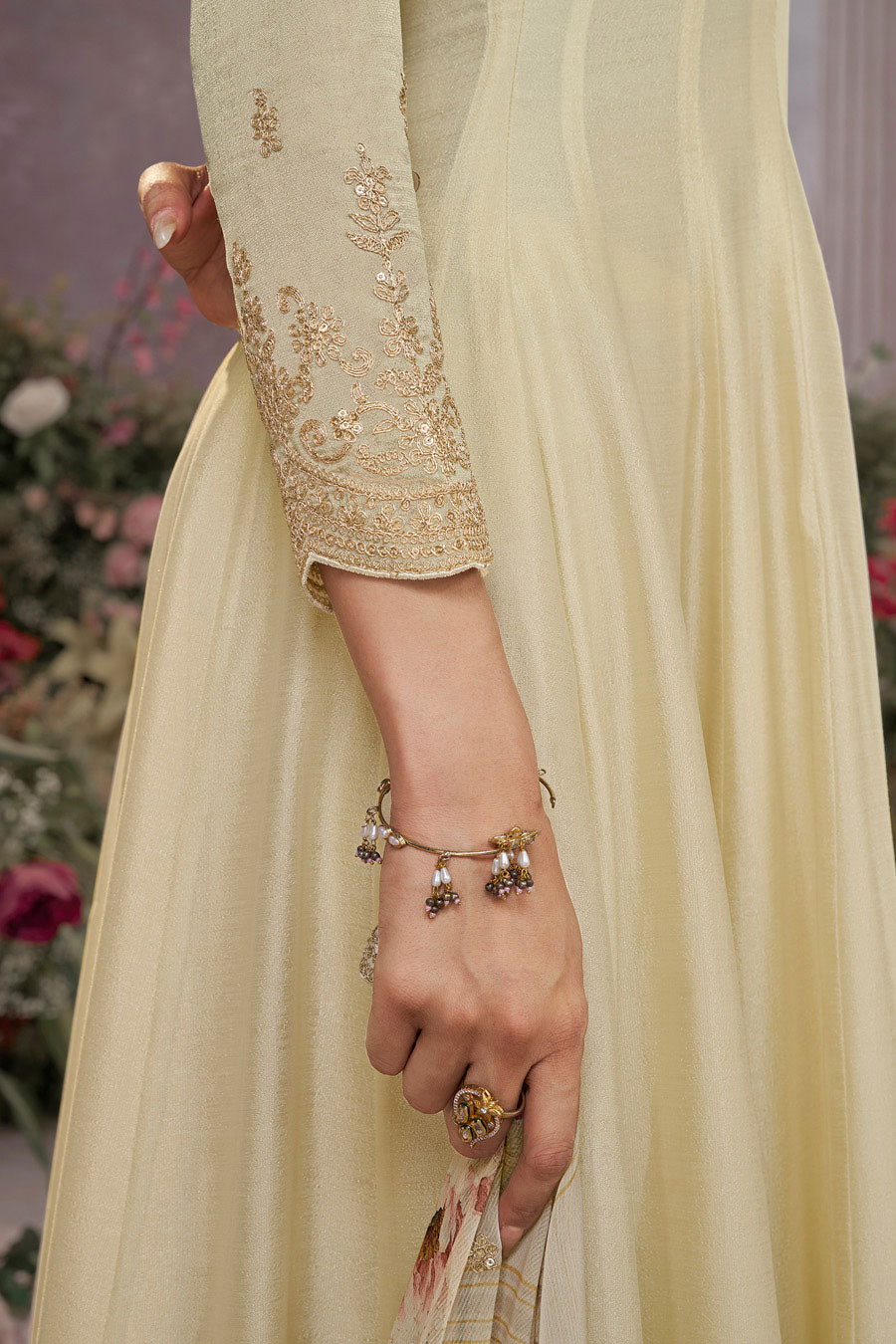 Off-White Readymade Silk Anarkali Suit-SS959_6_SareeButa.com