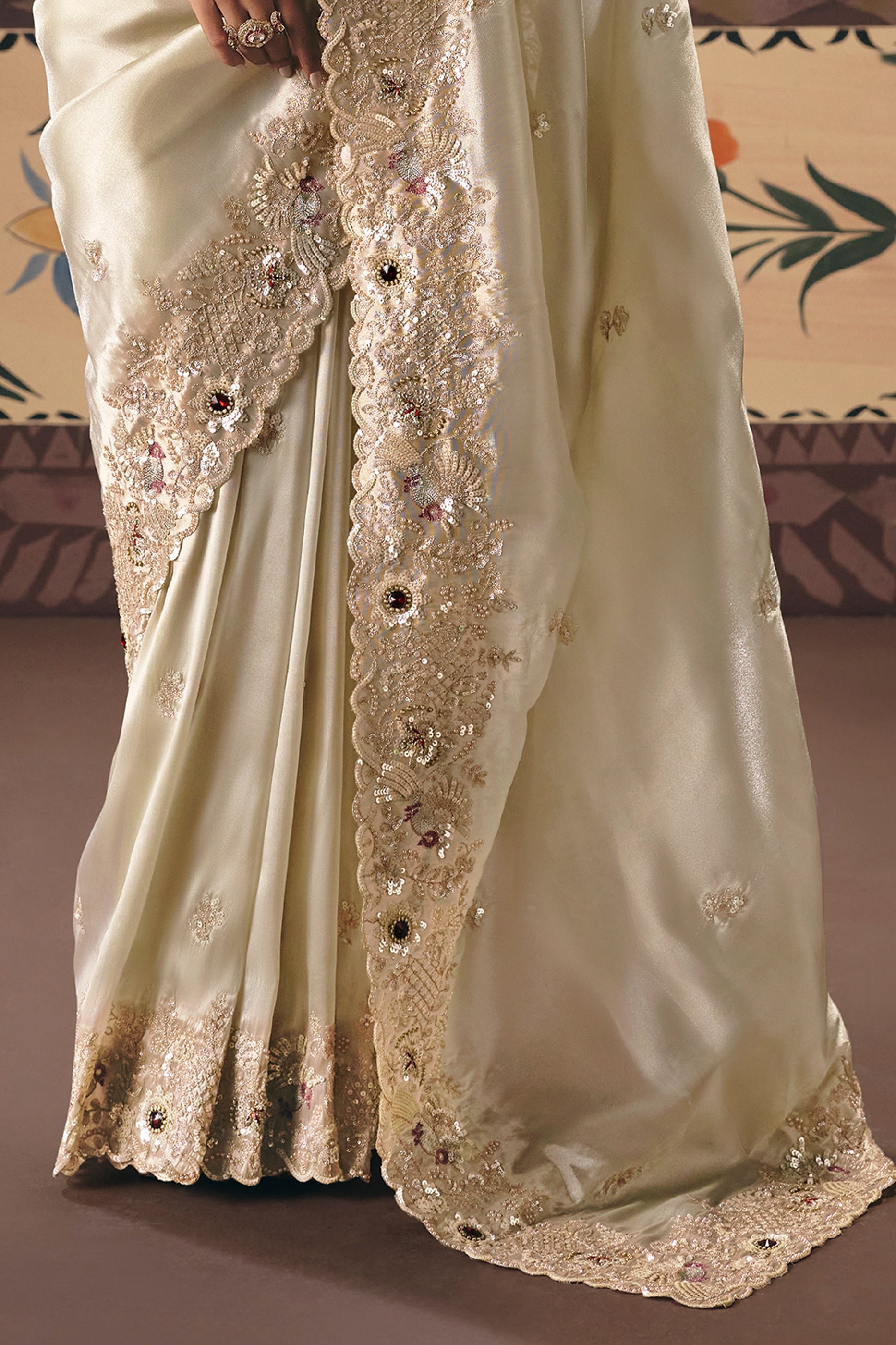 Off White Embroidered Organza Silk Saree-SAR12255_5_SareeButa.com