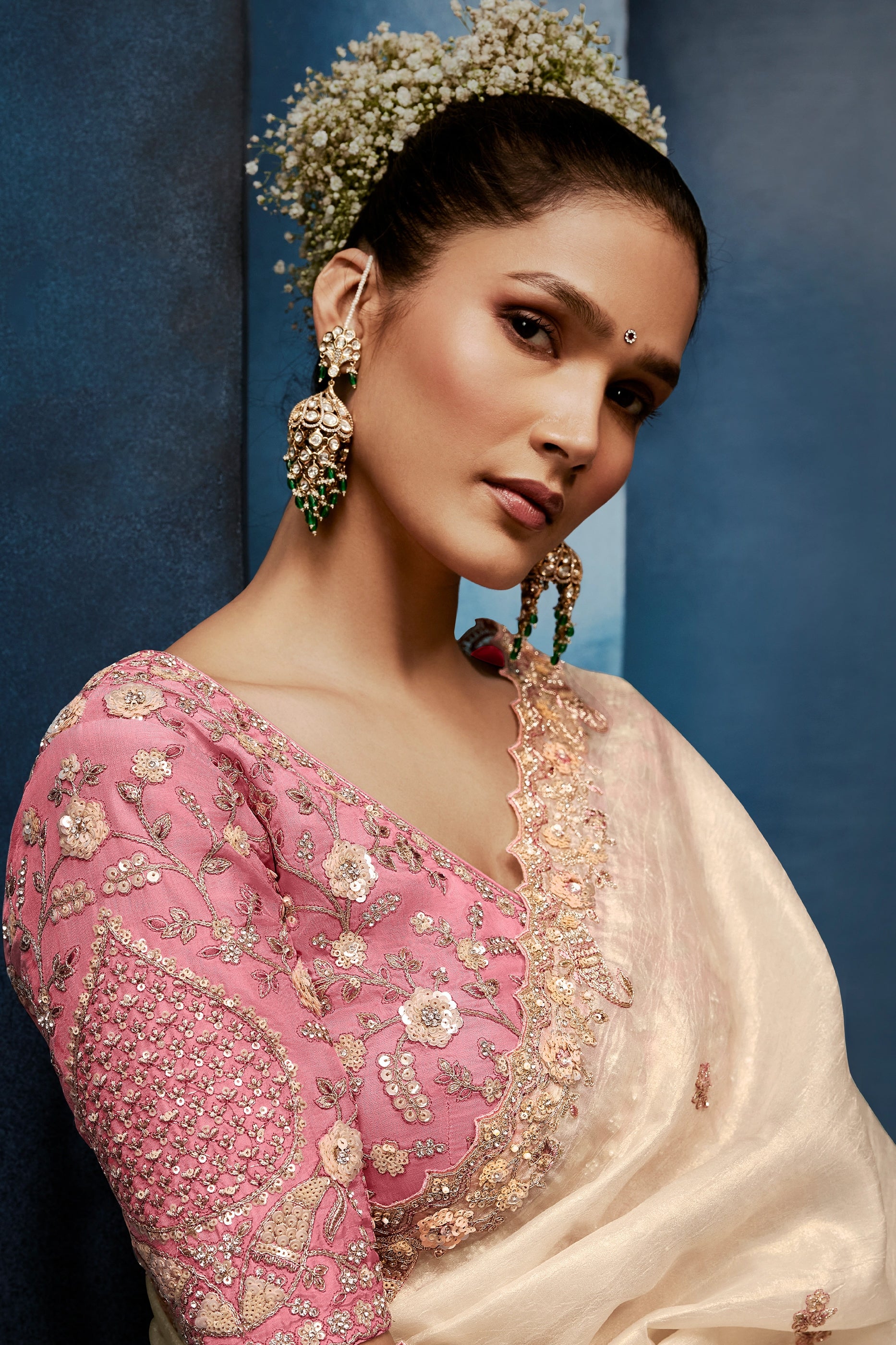 Off White Embroidered Organza Silk Saree-SAR12600_2_SareeButa.com