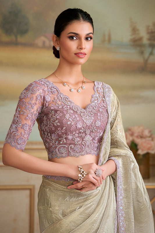 Off White Embroidered Tissue Georgette Saree-SAR10851_2_SareeButa.com