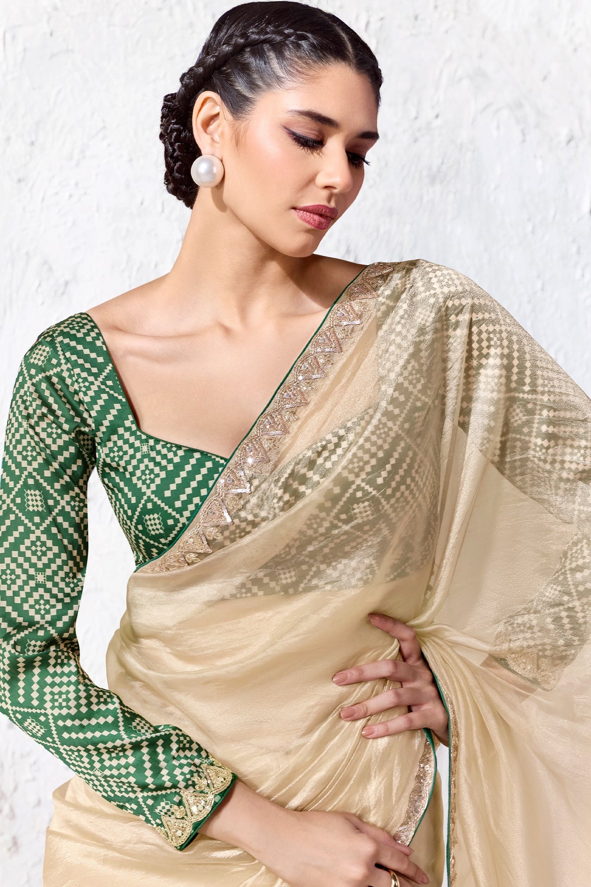 Off White Embroidered Tissue Silk Saree-SAR13156_2_SareeButa.com