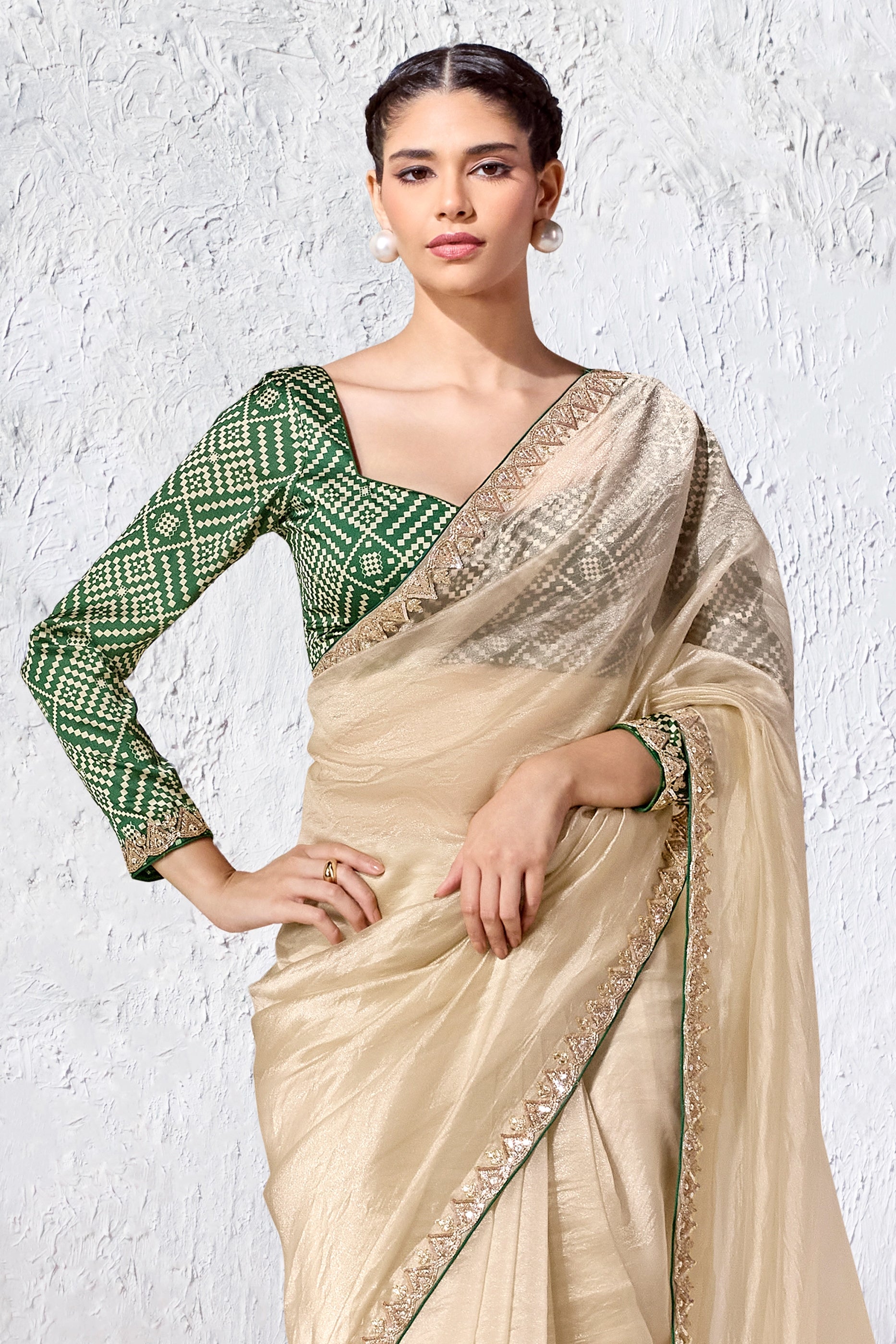 Off White Embroidered Tissue Silk Saree-SAR13156_3_SareeButa.com