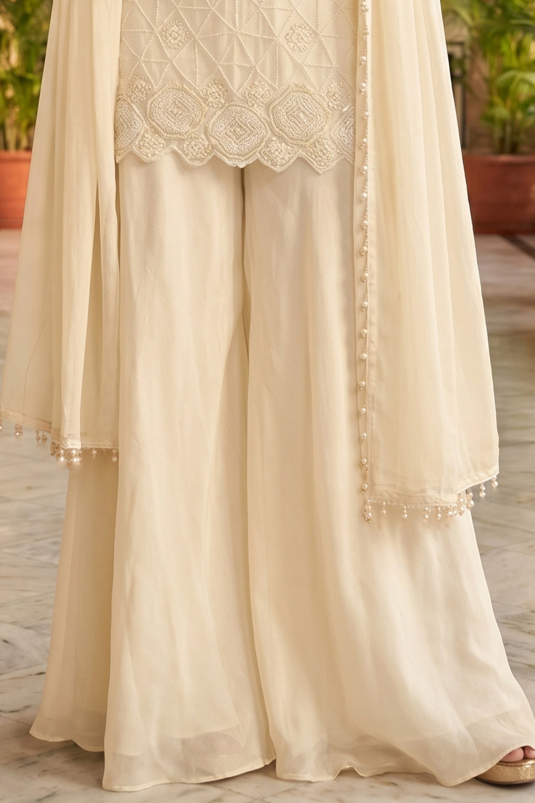 Off White Readymade Bead Work Chinon Suit-SAR13010_7_SareeButa.com