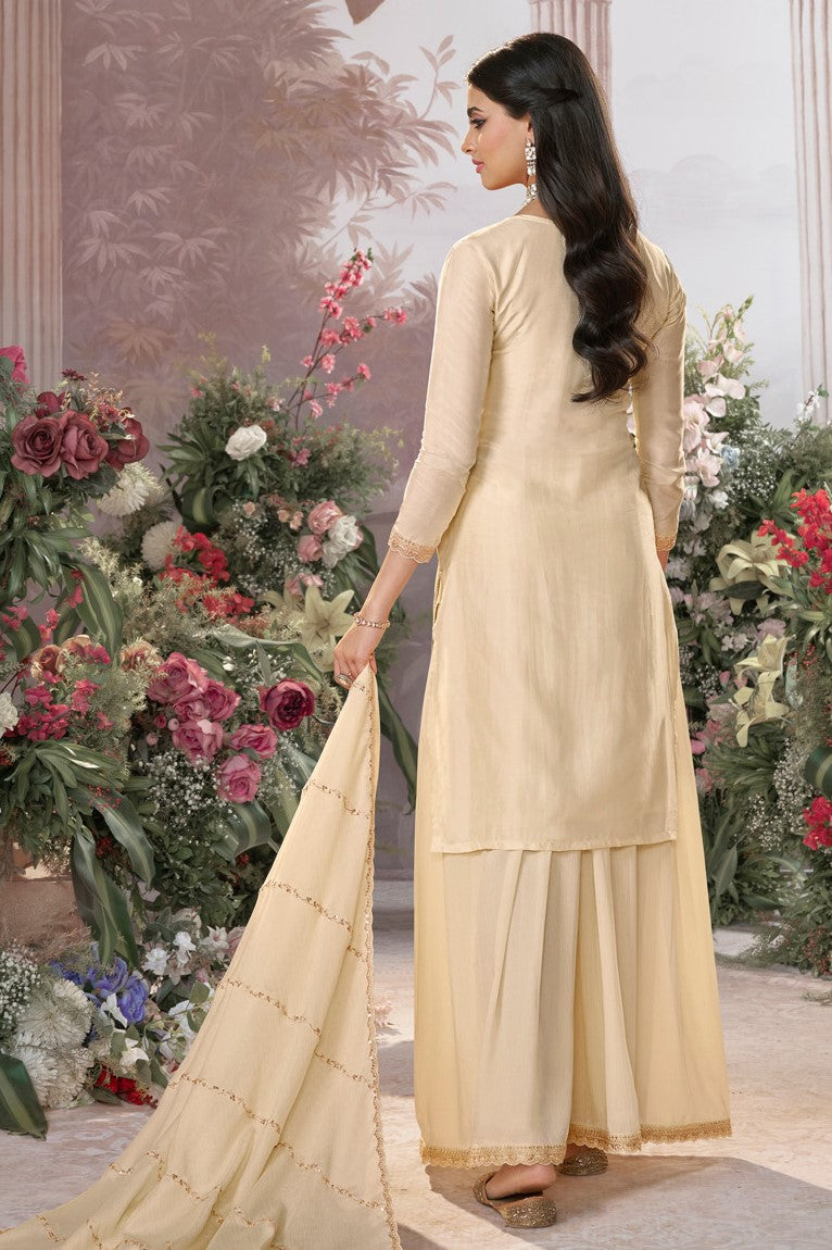 Off White Readymade Dola Silk Sharara Suit-SS965_3_SareeButa.com