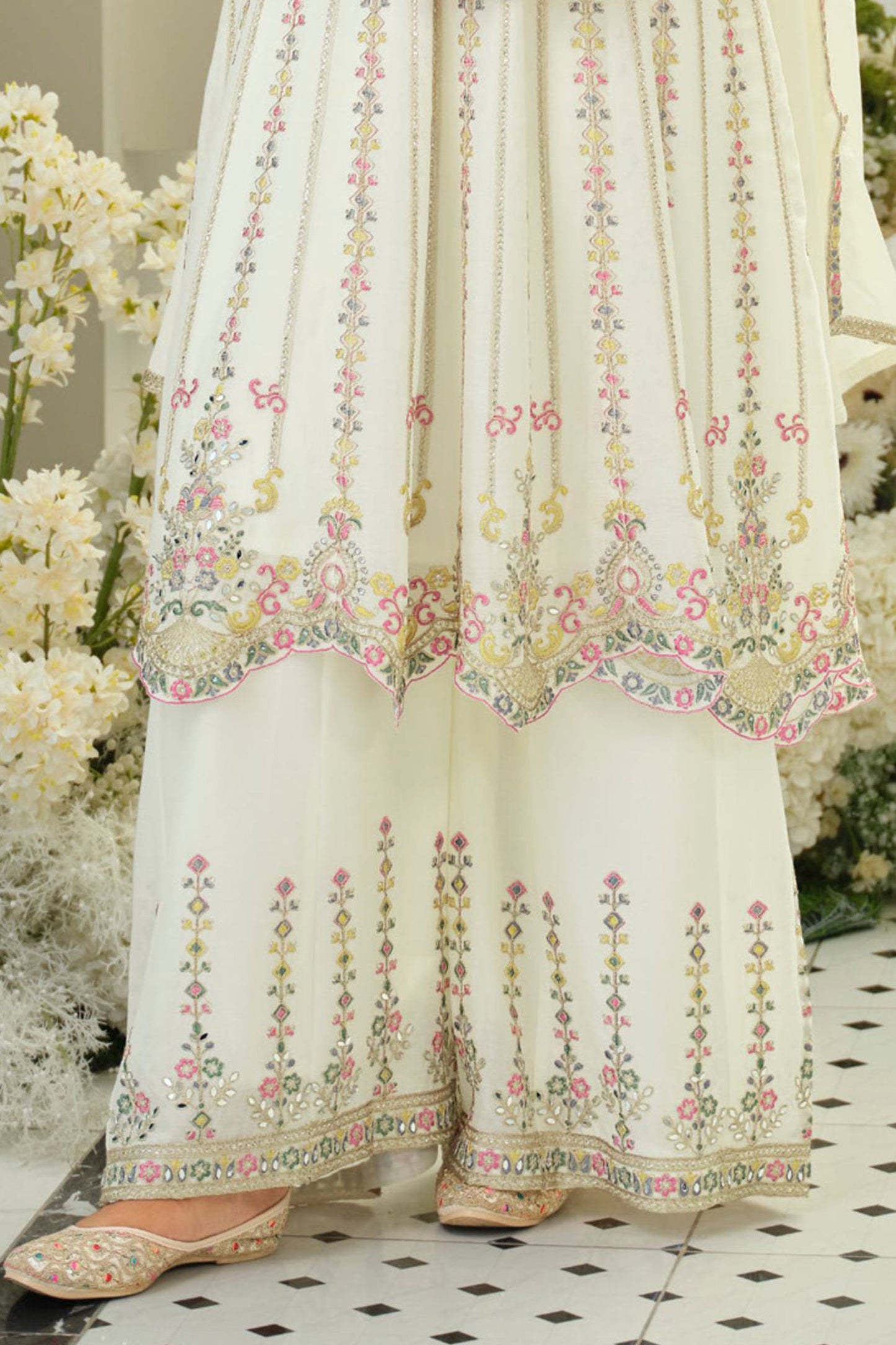 Off White Readymade Embroidered Anarkali Suit-SAR11693_5_SareeButa.com