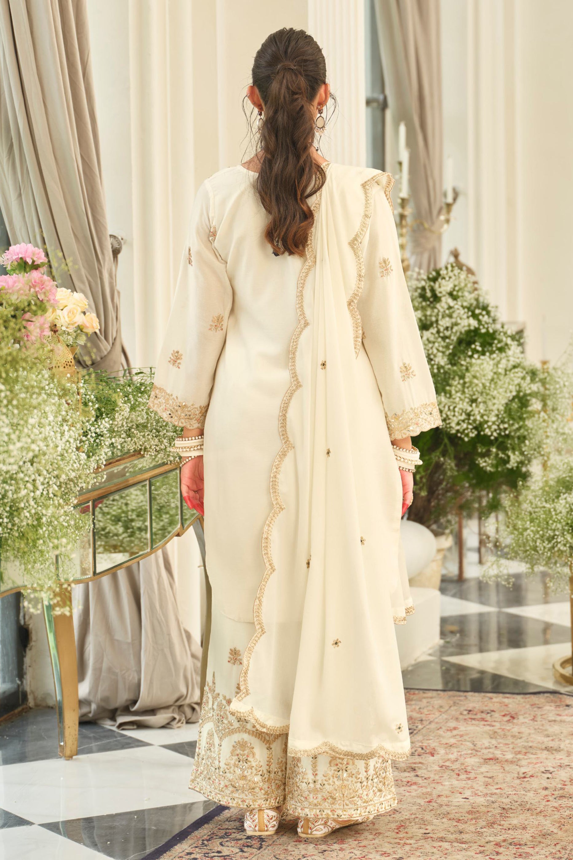 Off White Readymade Embroidered Chinon Suit-SAR11999_4_SareeButa.com