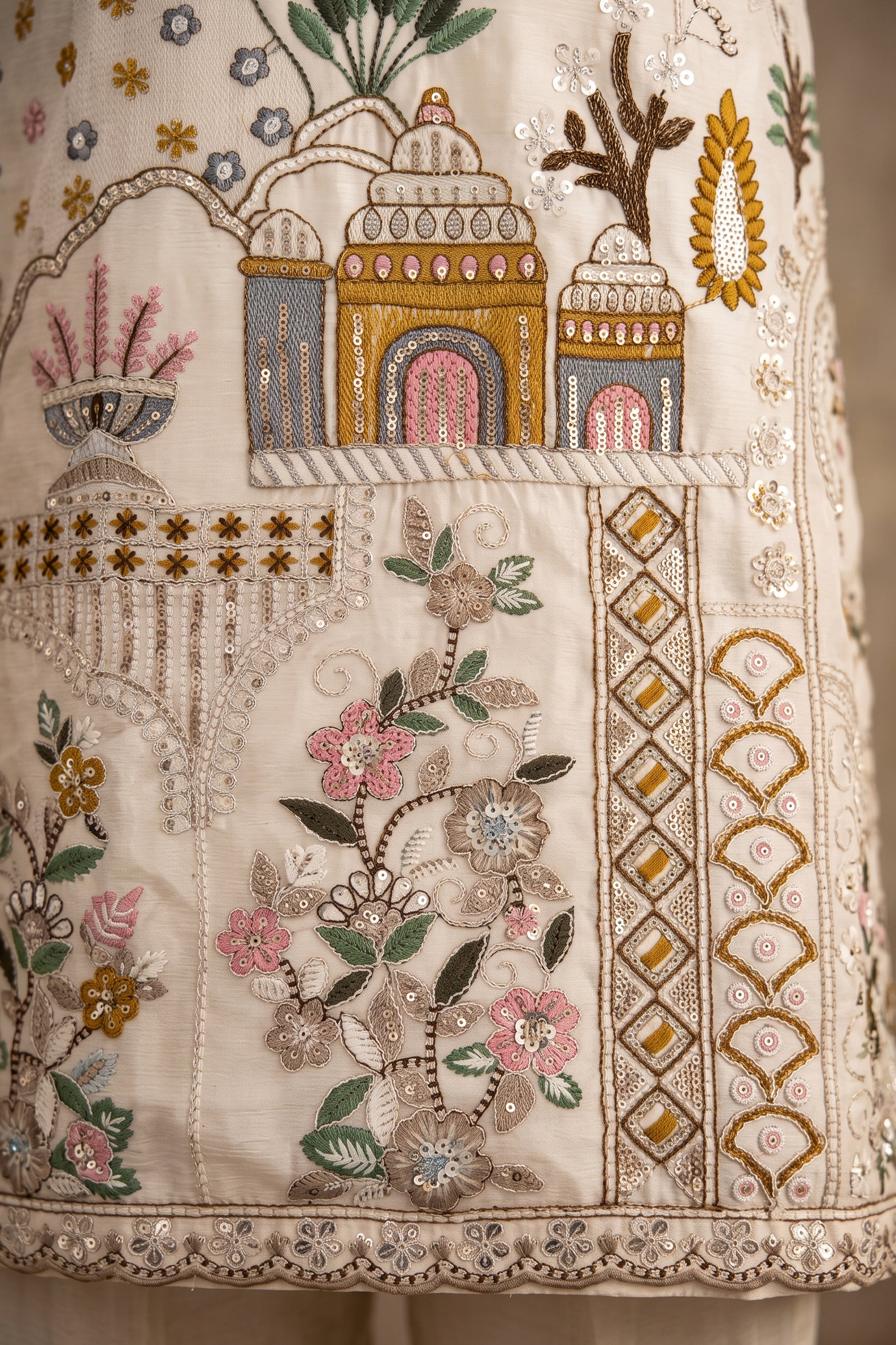 Off White Readymade Embroidered Palazzo Suit-SAR13137_4_SareeButa.com
