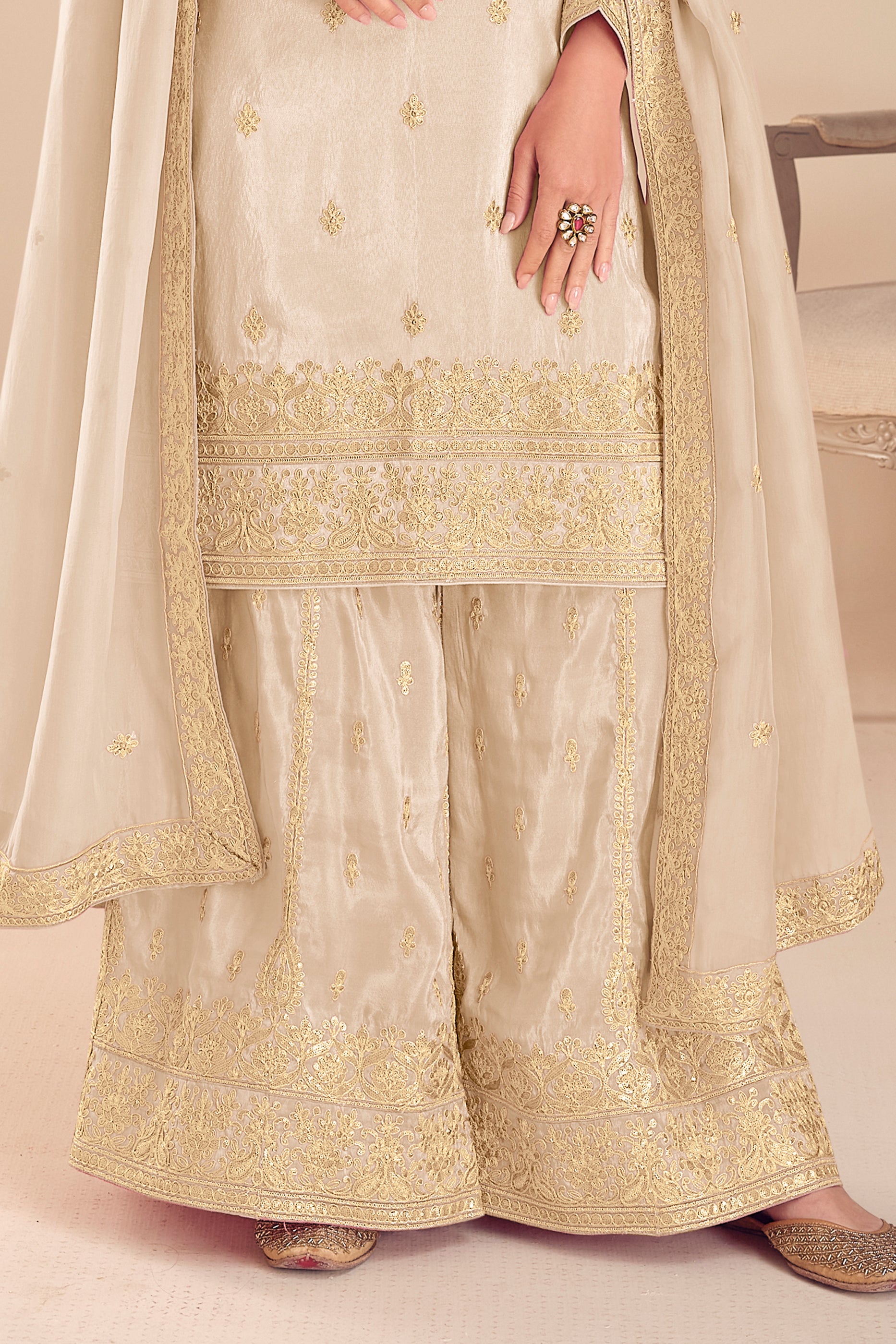 Off White Readymade Embroidered Simar Silk Suit-SAR12236_4_SareeButa.com