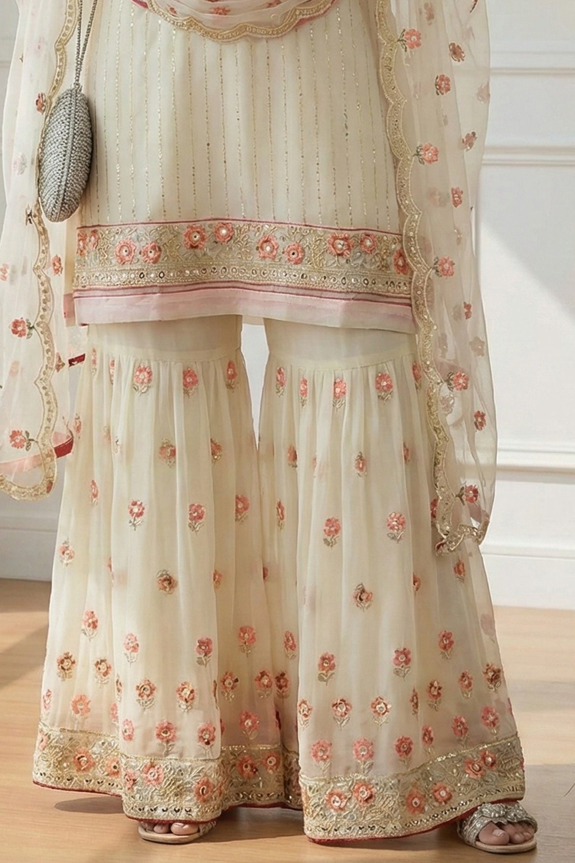 Off White Readymade Georgette Sharara Suit-SAR12760_5_SareeButa.com