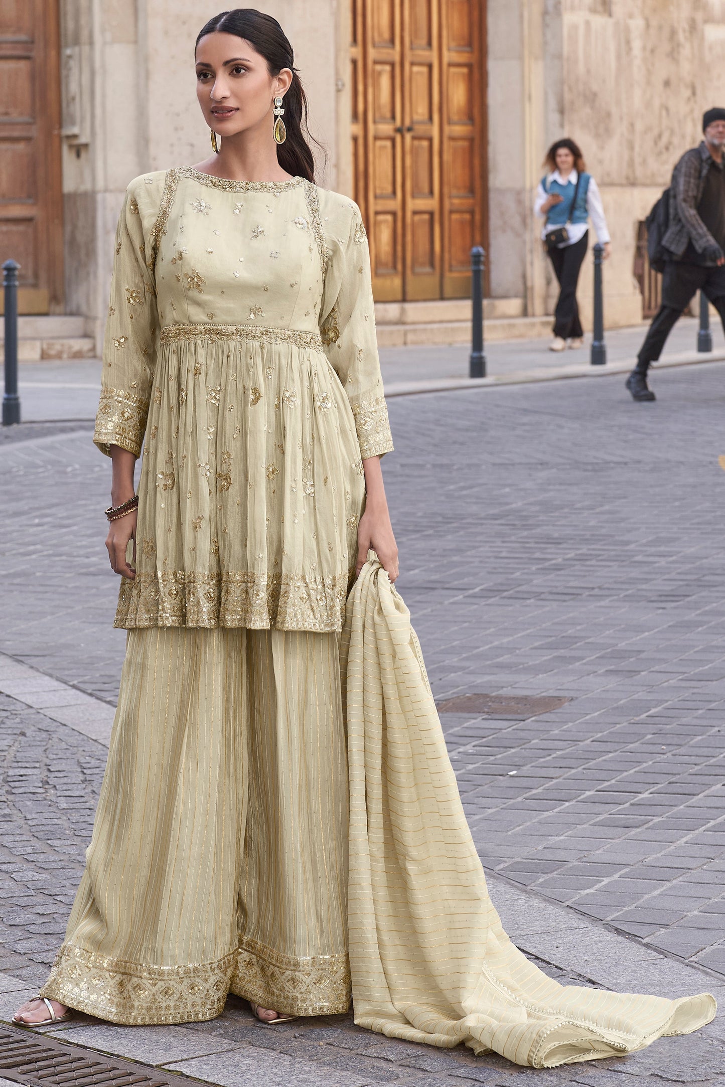 Off White Readymade Simar Silk Sharara Suit-SS623_1_SareeButa.com