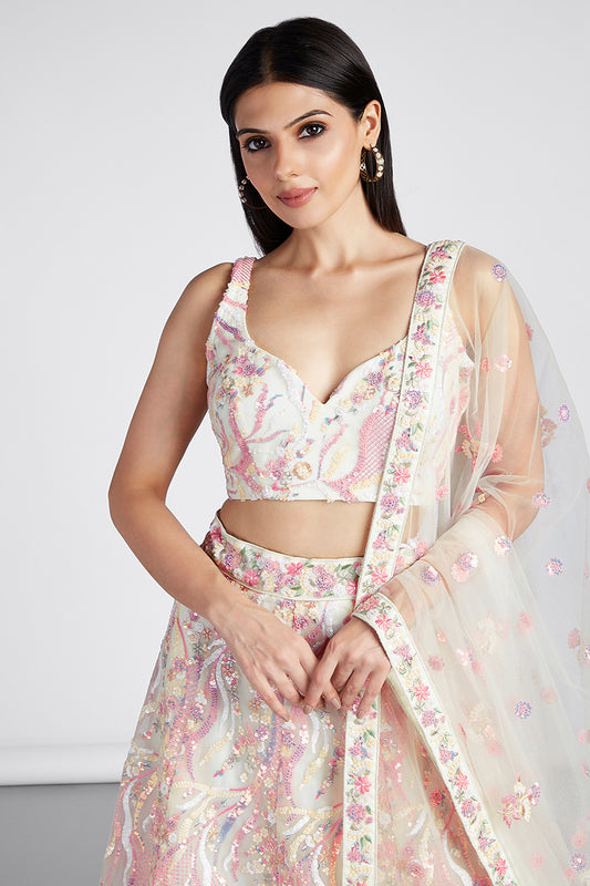 Off White Semi-Stitched Embroidered Net Lehenga-SAR12833_2_SareeButa.com