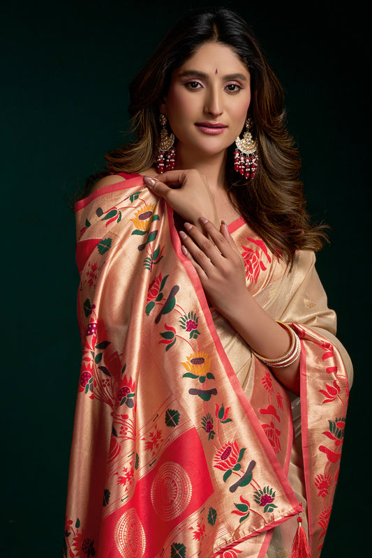 Off White Tissue Paithani Saree-SAR12696_2_SareeButa.com