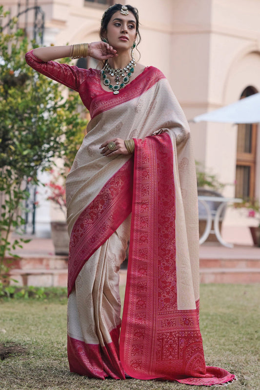 off-white-woven-satin-silk-saree-zb132042_1_SareeButa.com