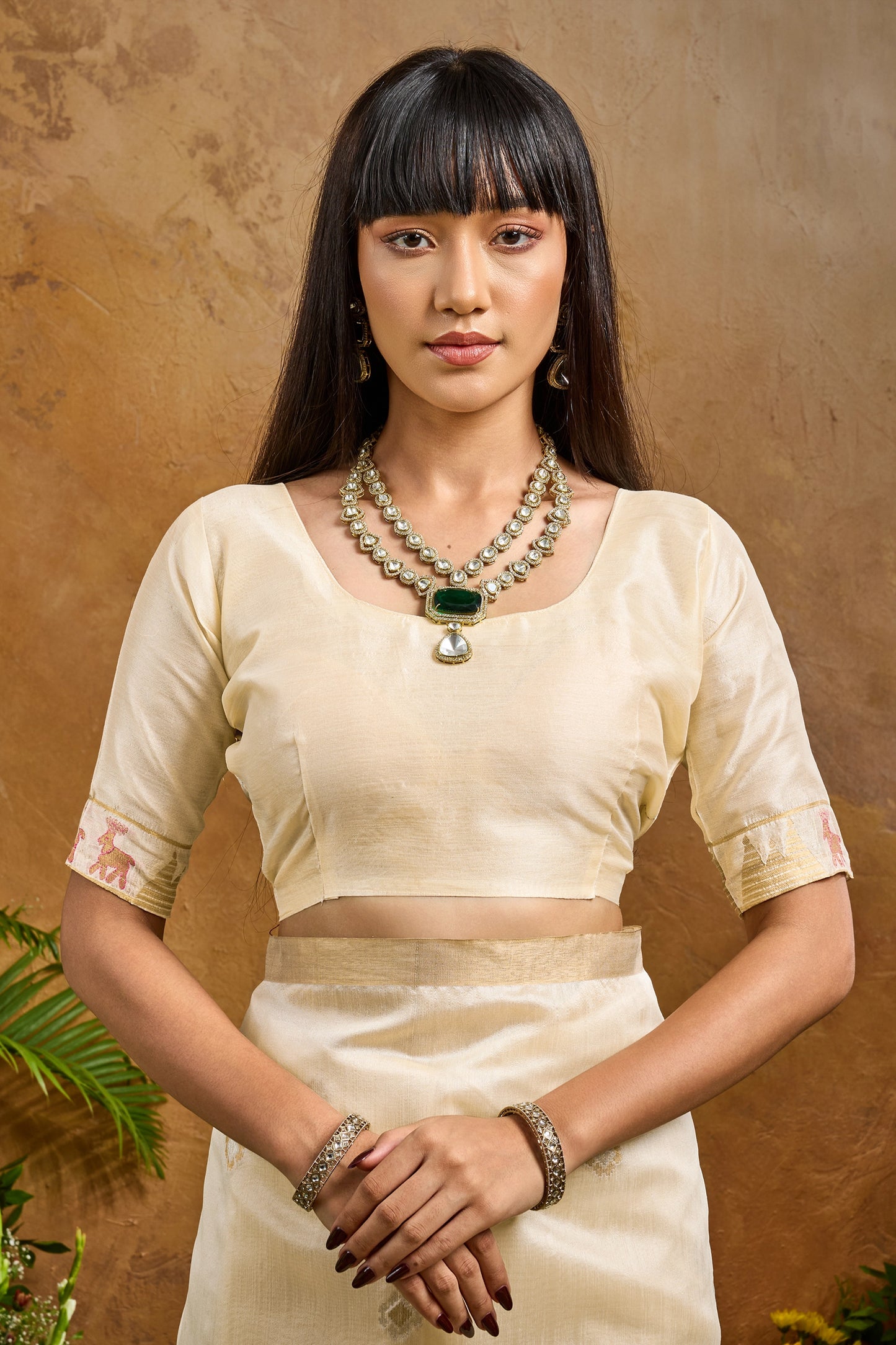 Off White Woven Tussar Silk Saree-SAR11913_5_SareeButa.com