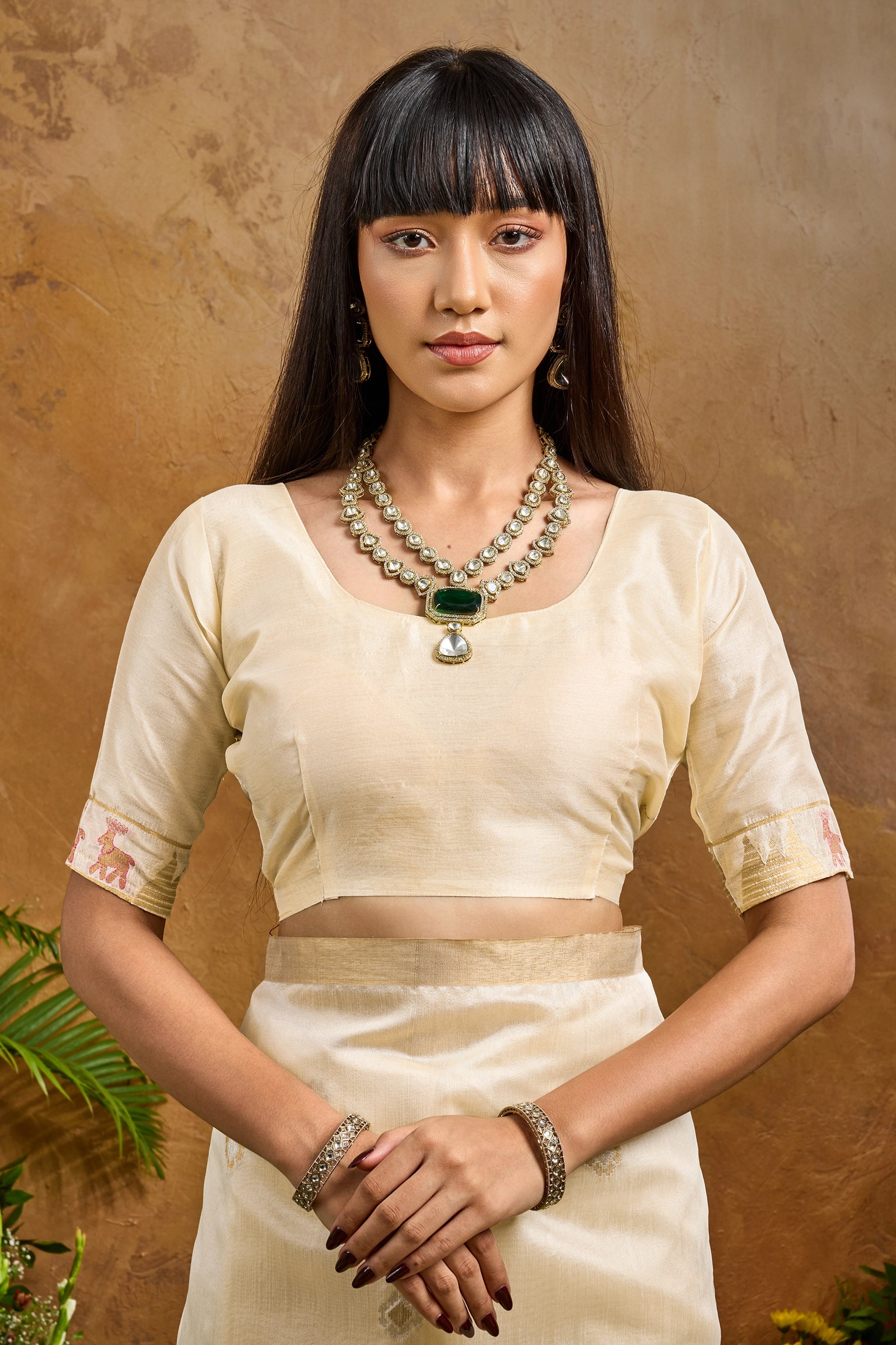 Off White Woven Tussar Silk Saree-SAR11913_5_SareeButa.com