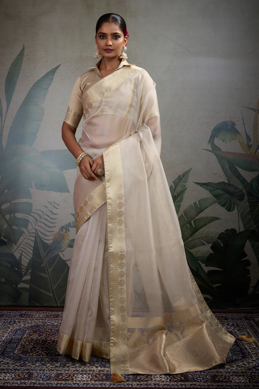 Off White Woven Zari Tissue Saree-SAR11810_1_SareeButa.com