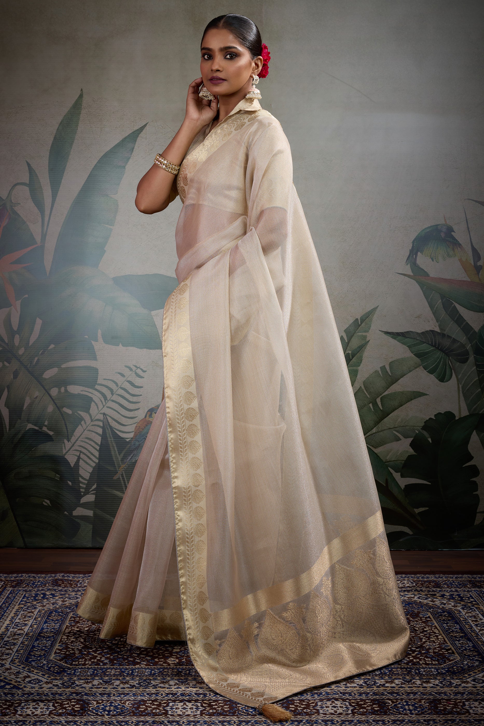 Off White Woven Zari Tissue Saree-SAR11810_4_SareeButa.com