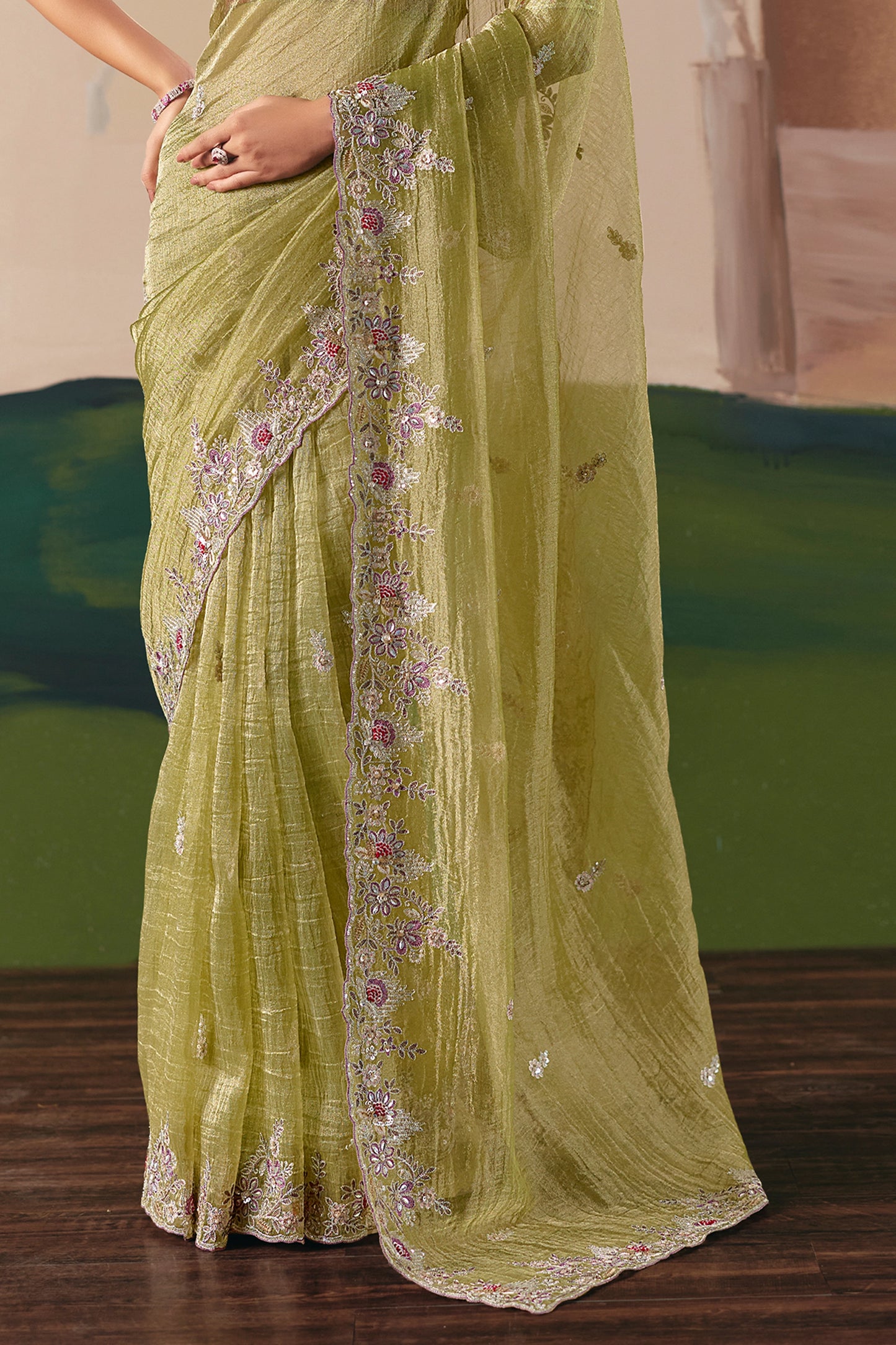 olive-green-embroidered-organza-saree-sar10552_6_Sareebuta.com