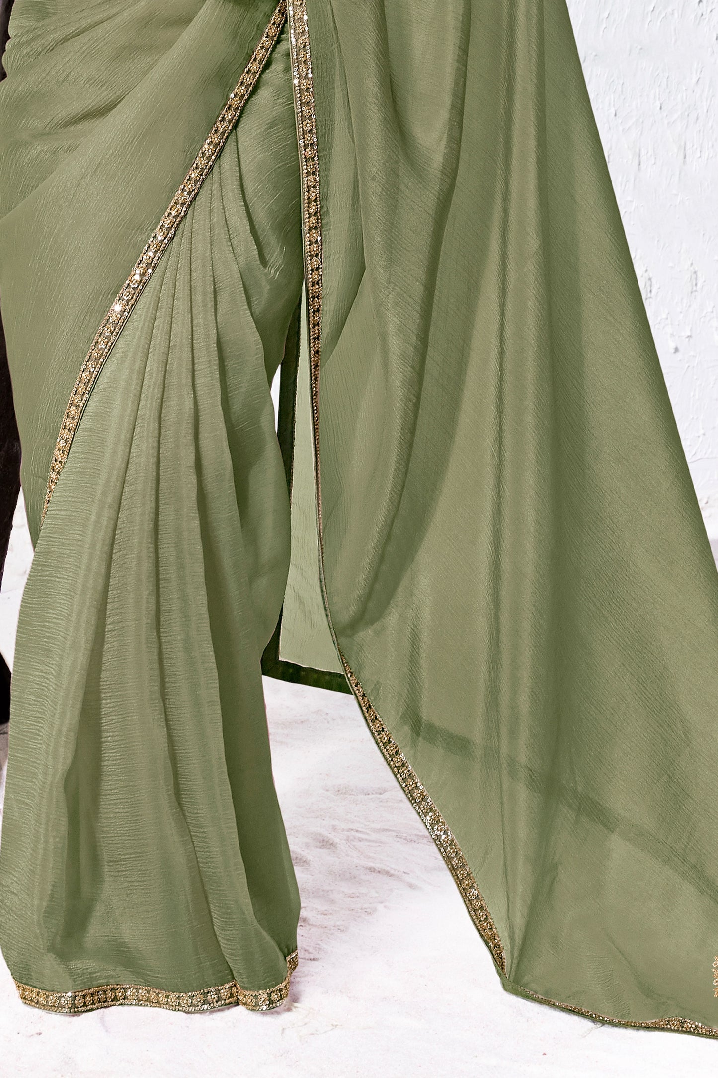 Olive Green Embroidered Tissue Silk Saree-SAR13150_4_SareeButa.com