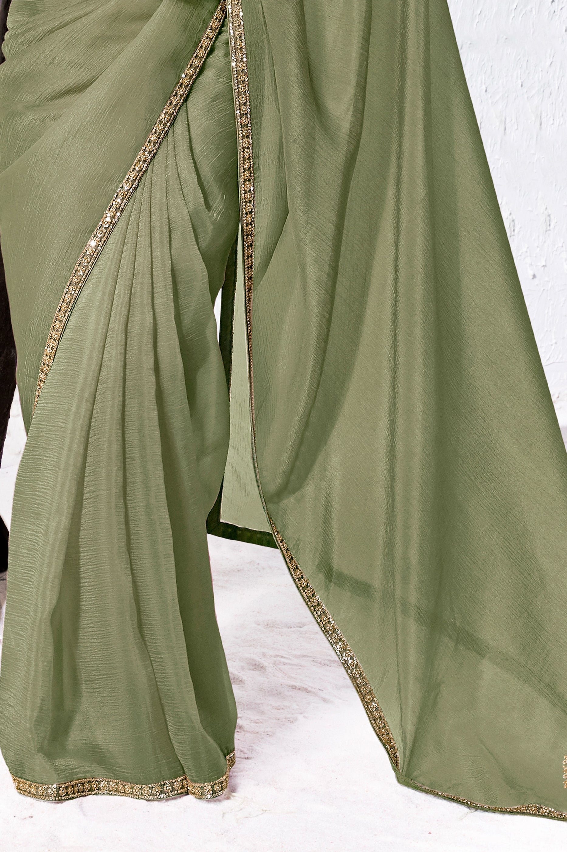 Olive Green Embroidered Tissue Silk Saree-SAR13150_4_SareeButa.com