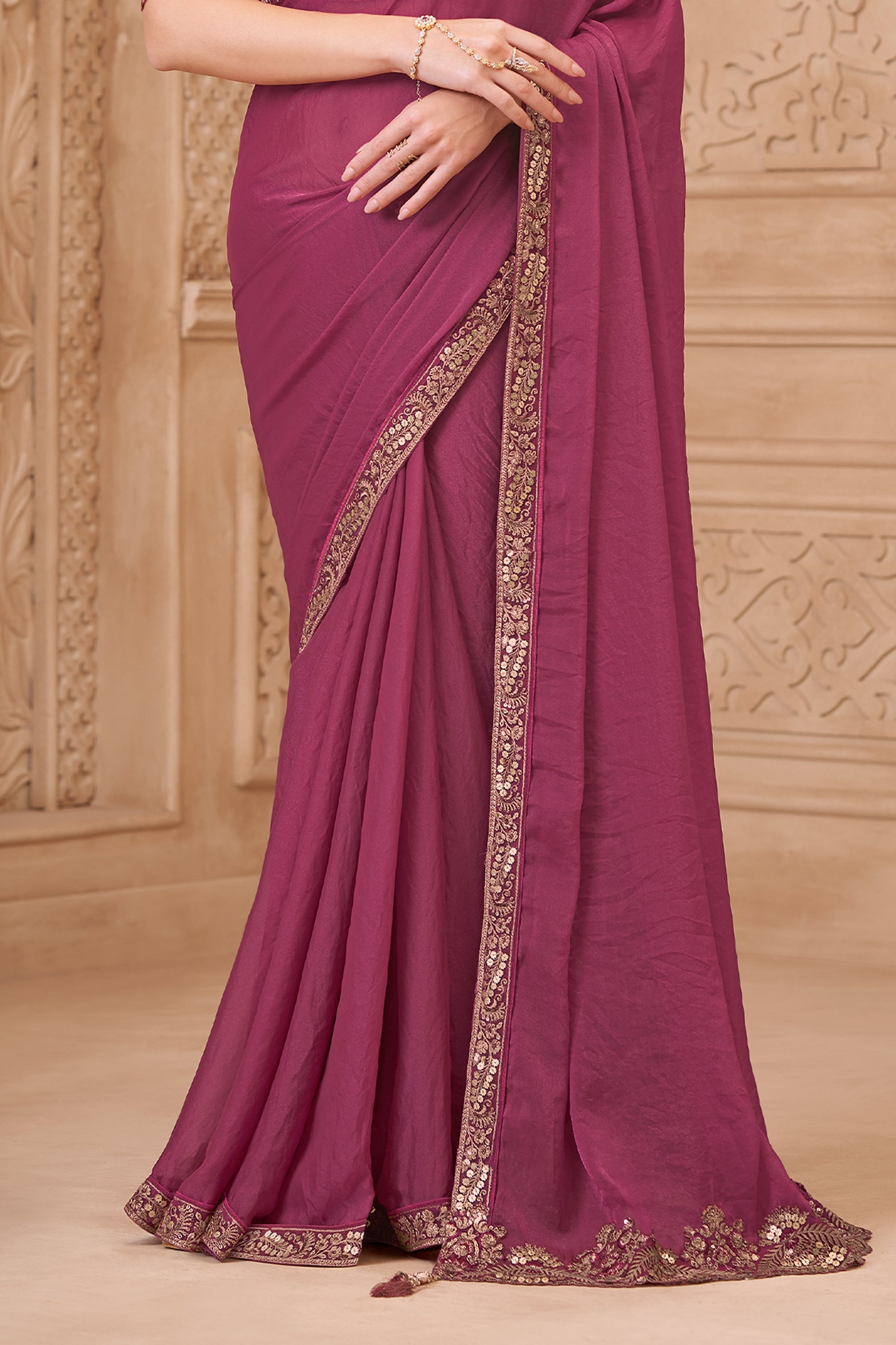 Onion Pink Embroidered Georgette Saree-SAR10594_4_SareeButa.com