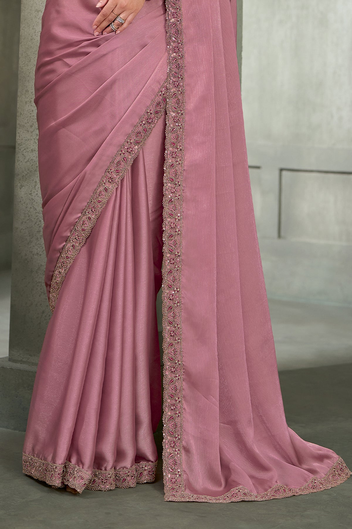 Onion Pink Embroidered Satin Georgette Saree-SAR13291_4_SareeButa.com