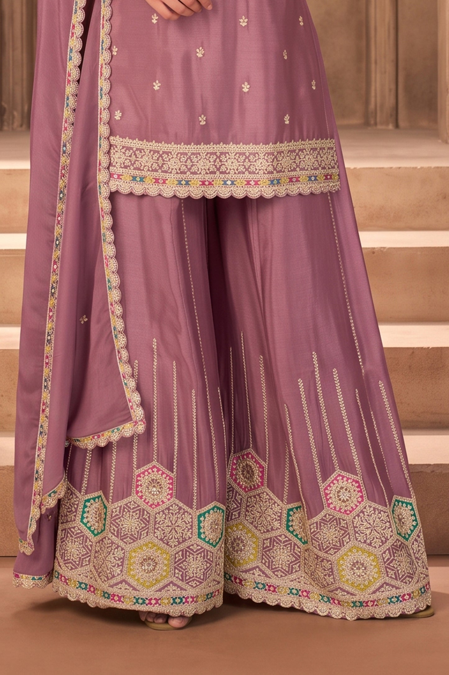 Onion Pink Readymade Embroidered Chinon Suit-SAR13038_7_SareeButa.com