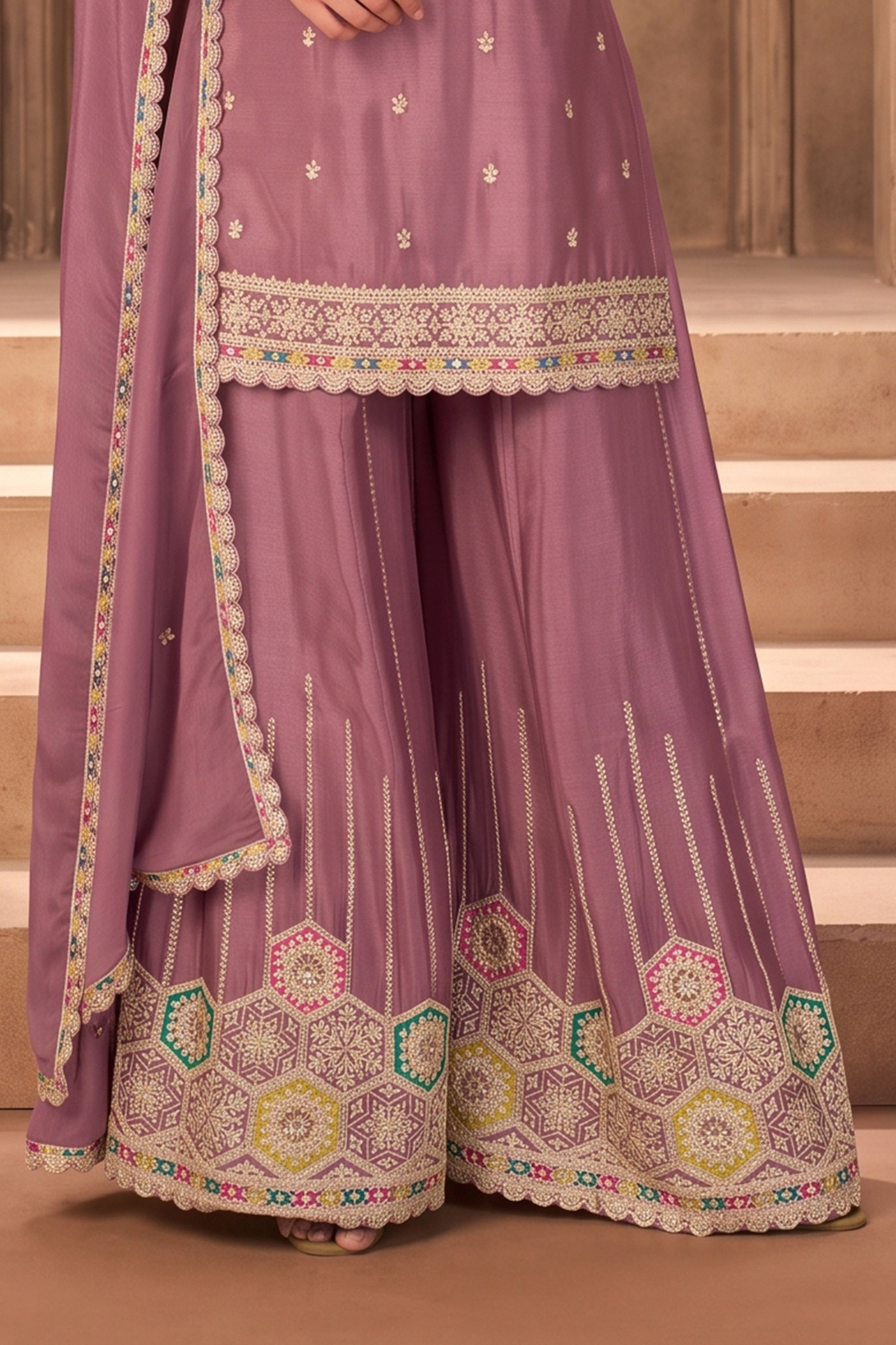 Onion Pink Readymade Embroidered Chinon Suit-SAR13038_7_SareeButa.com