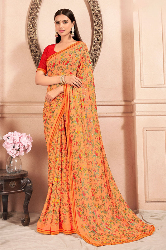 orange-printed-chiffon-saree-zb131634_1_SareeButa.com